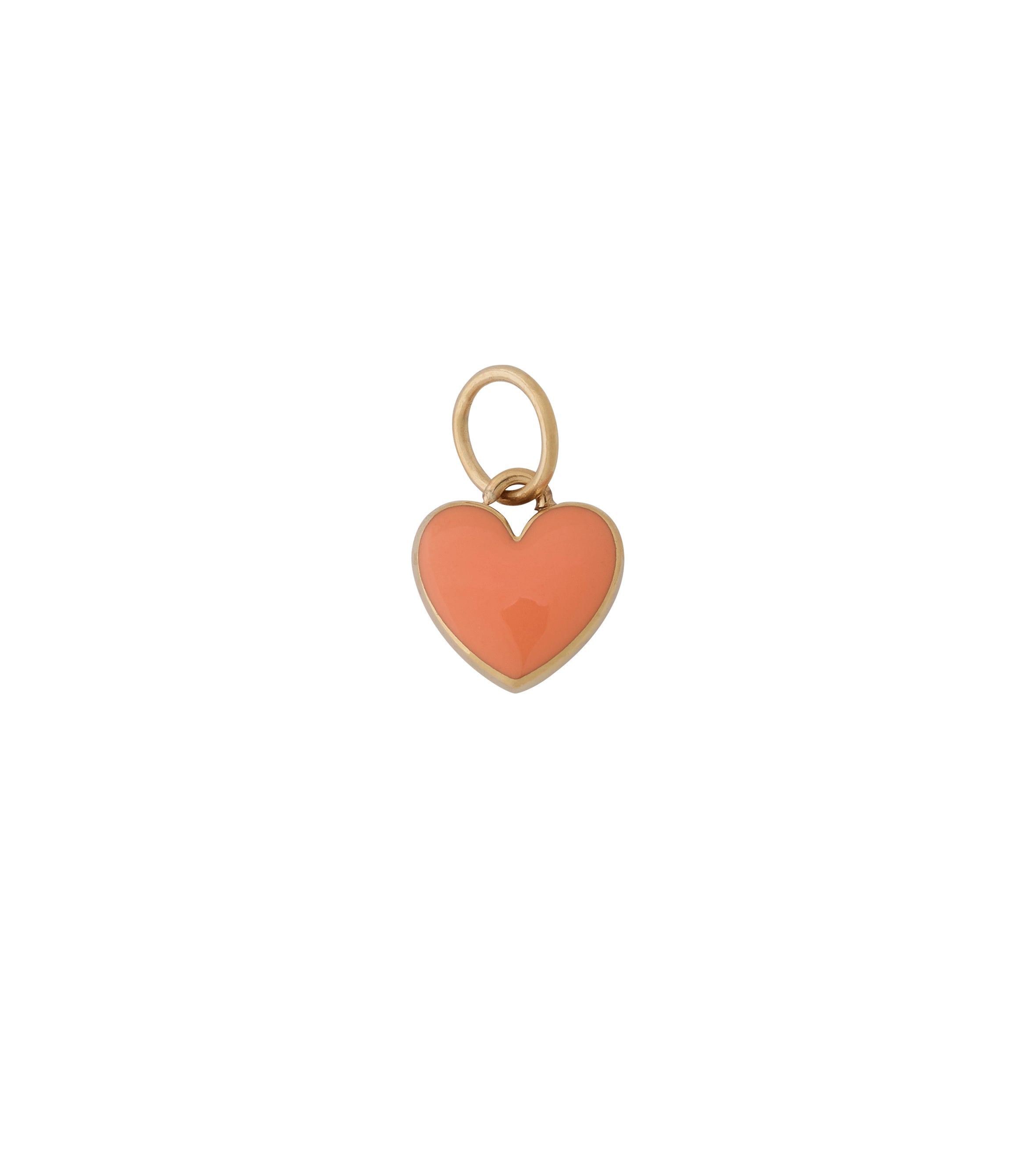 Heart Gold Charm – Orange