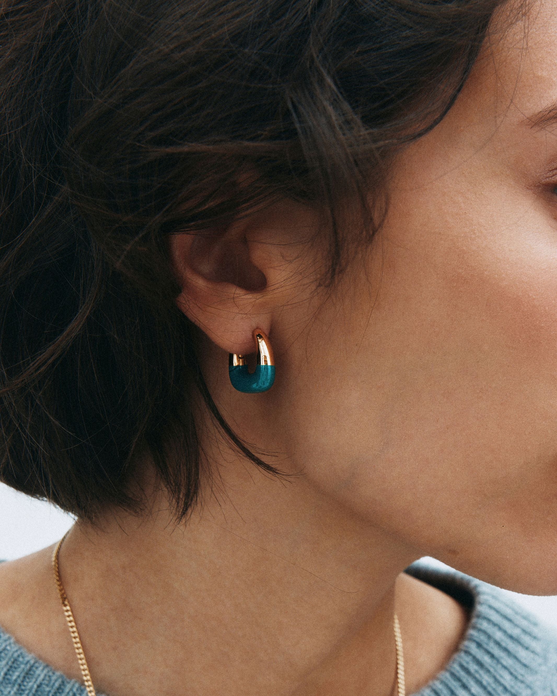 Lore Hoops L Green Gold