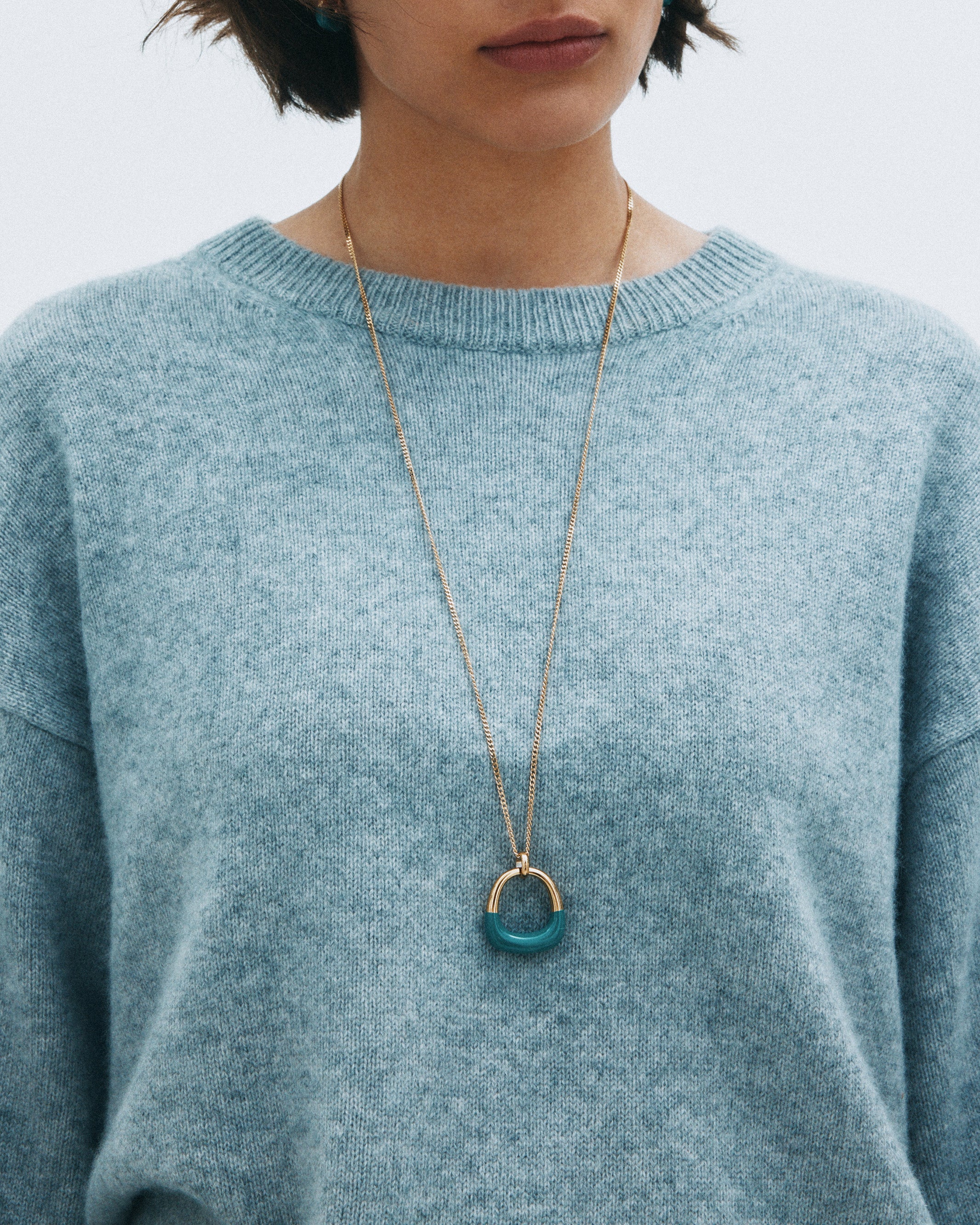 Lore Necklace Green Gold