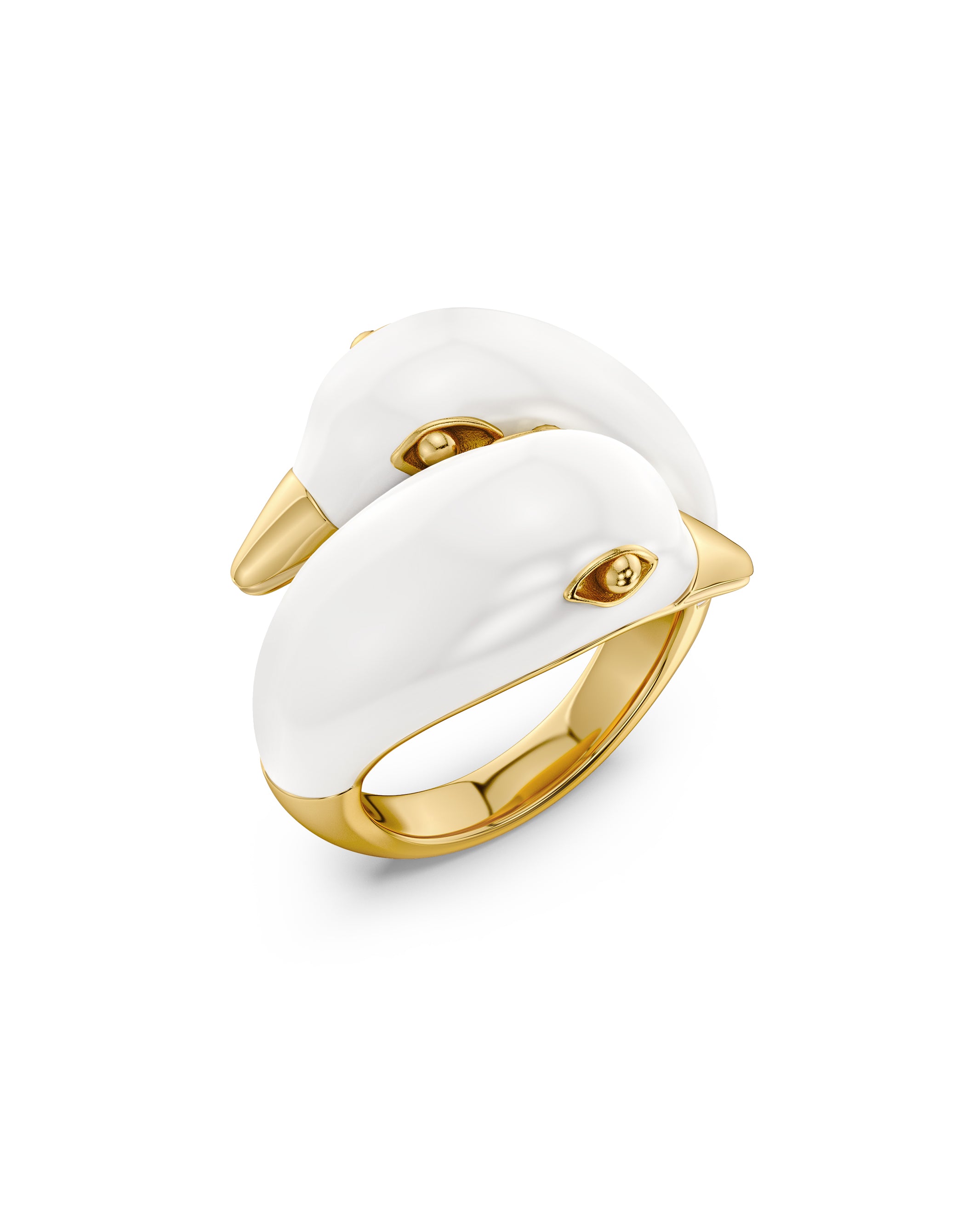 Lovebirds Ring White Gold