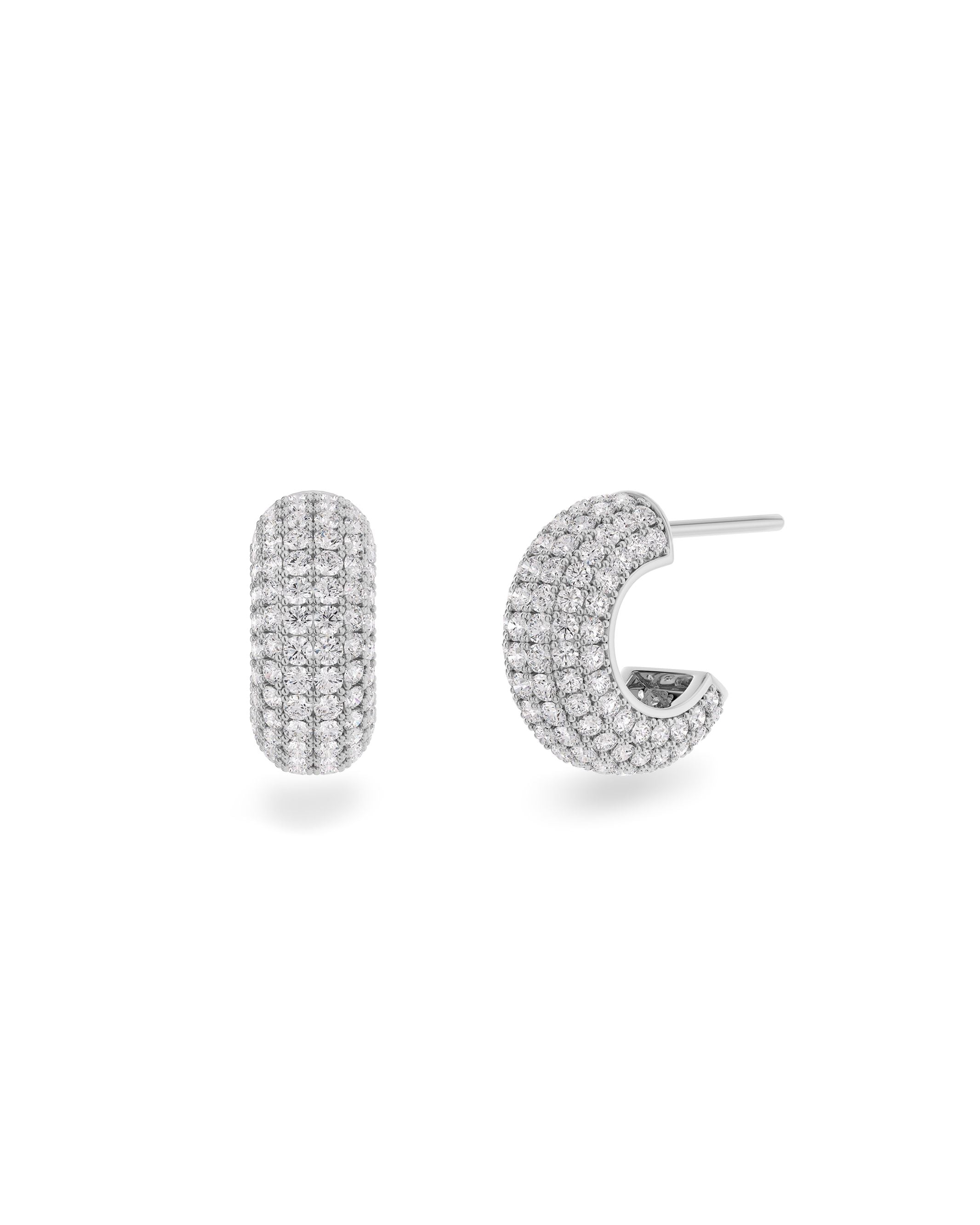 Luxe Silver Creole Earrings