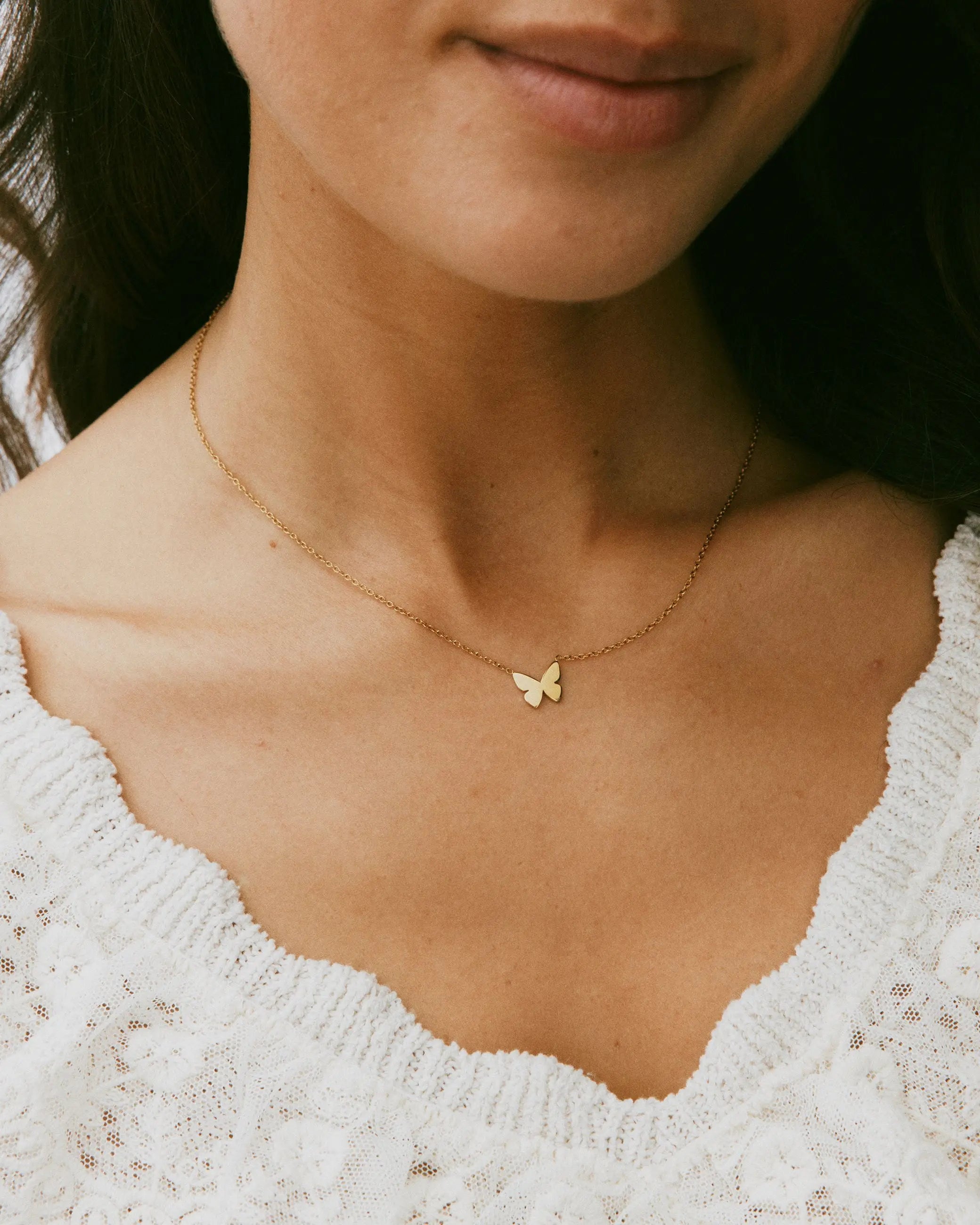 Papillon Necklace Gold Edblad