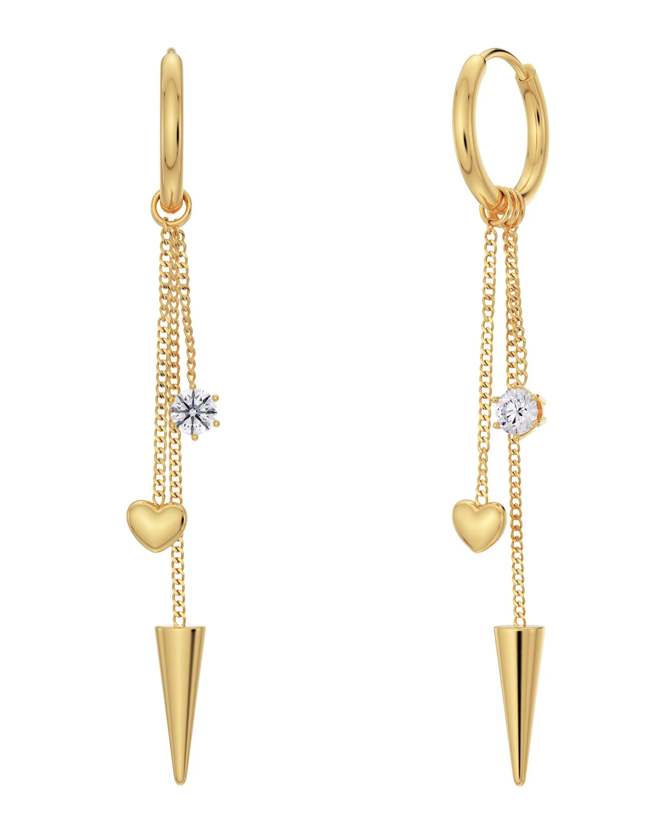 Peak Hoops Multi Heart Gold Edblad