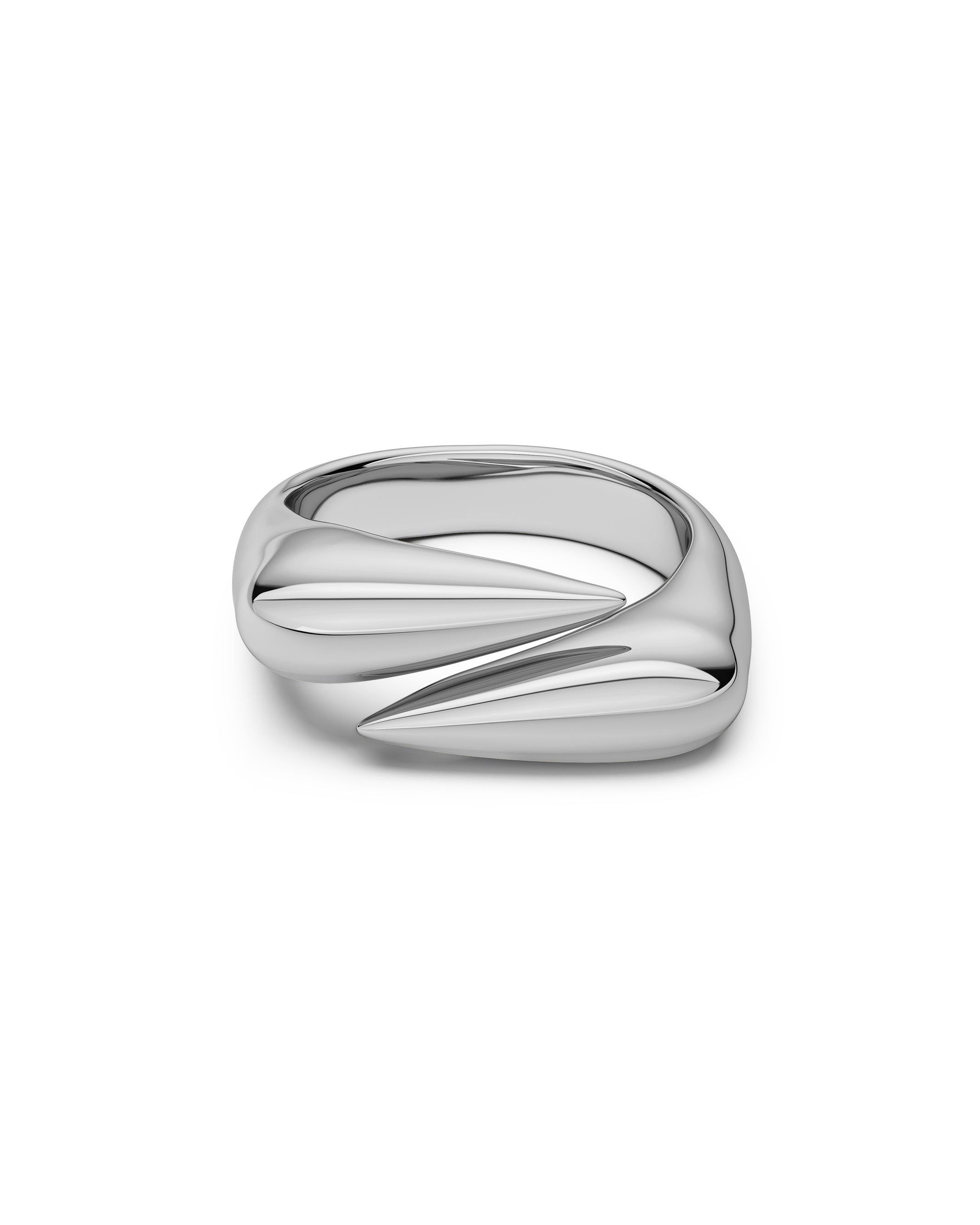 Peak Spike Ring Silver