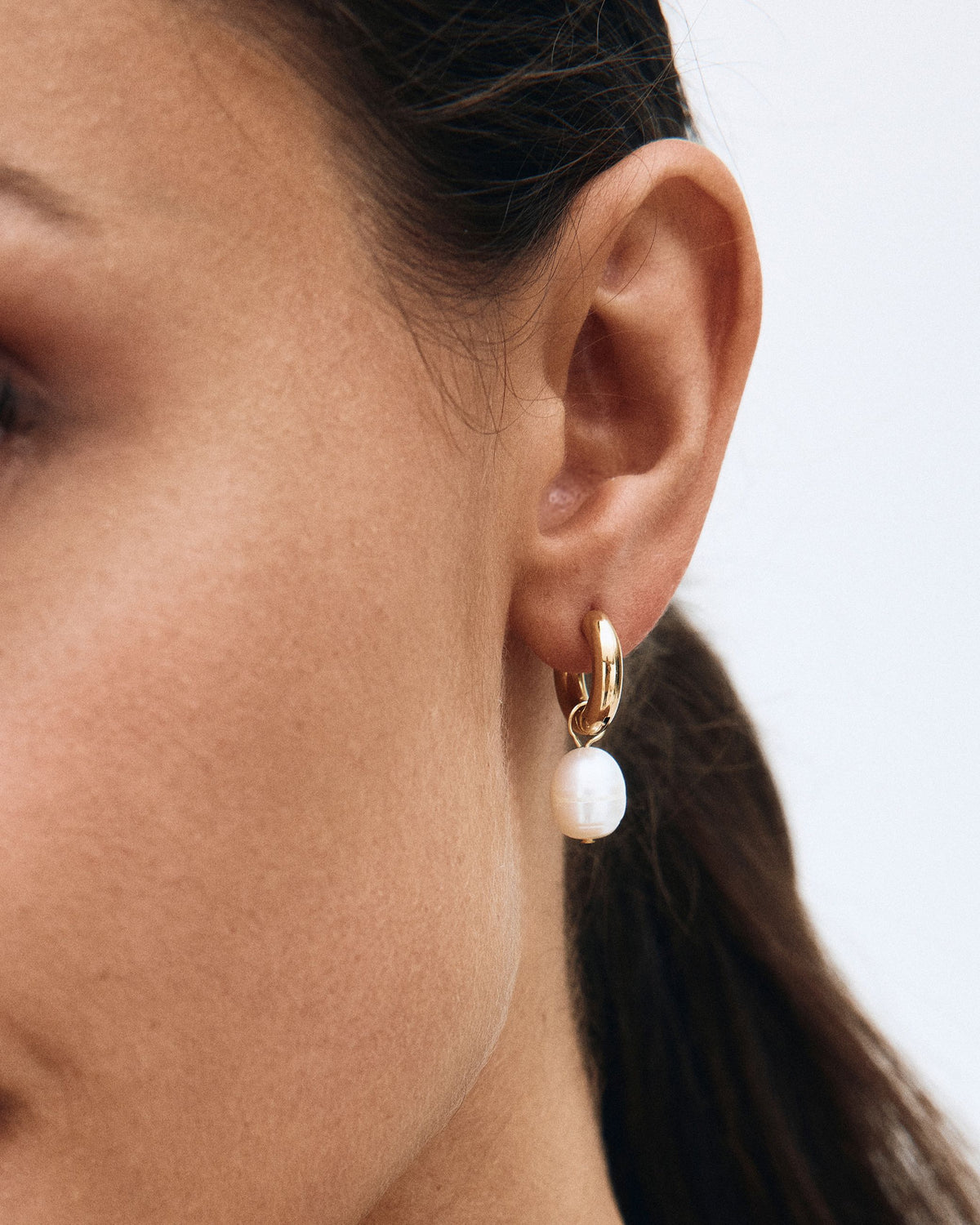 Perla Hoops L Gold