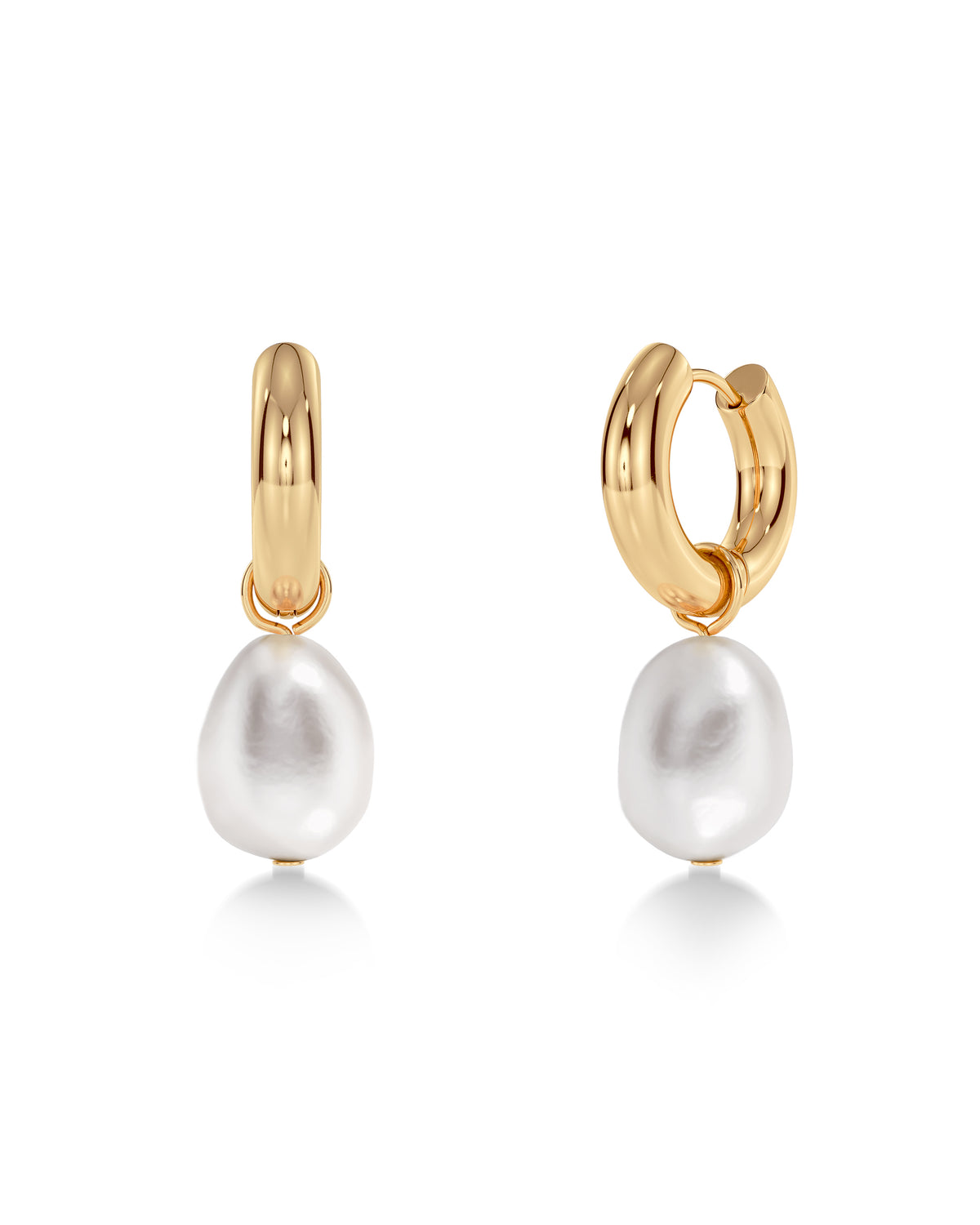 Perla Hoops L Gold