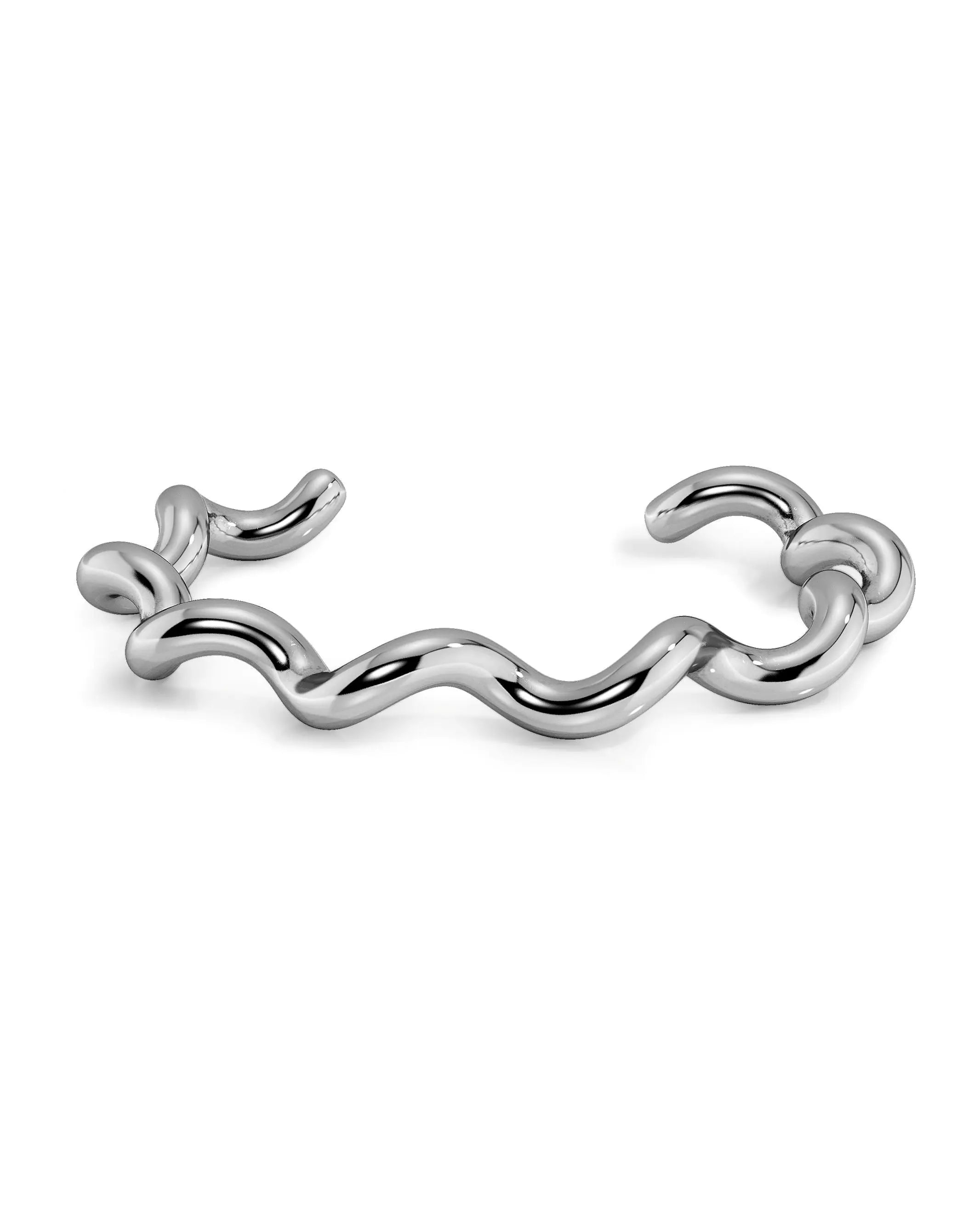 Spiral Bangle Silver EdbladNZ