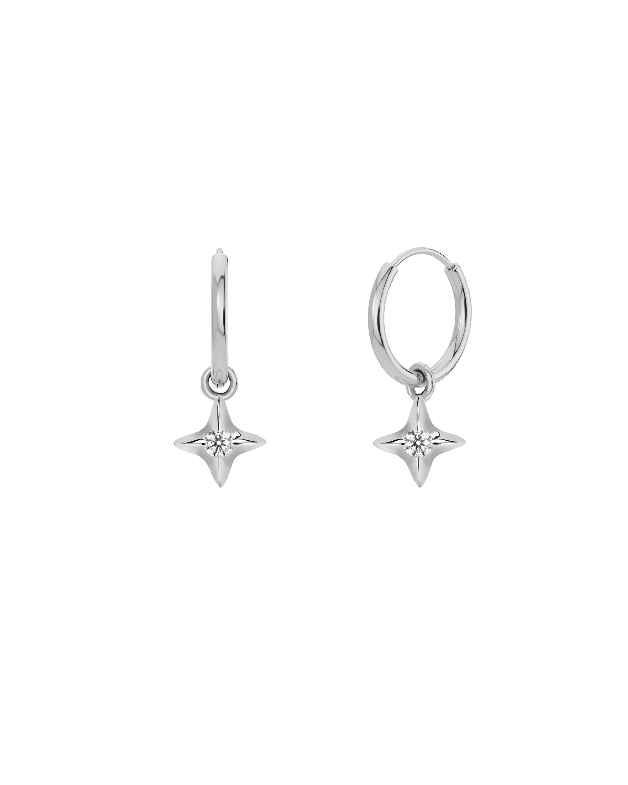 Stellar Hoops Silver Edblad