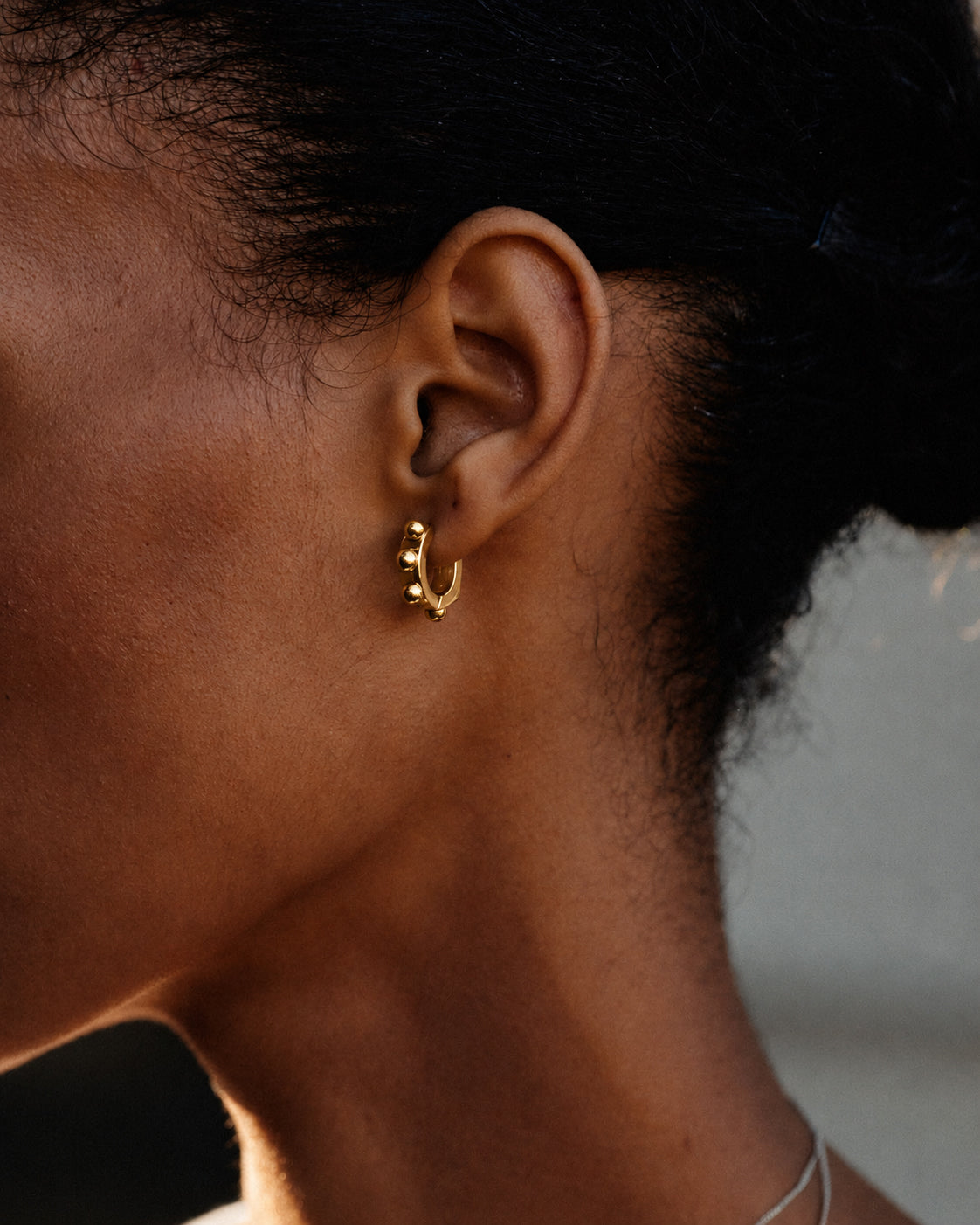Stud Hoops Gold