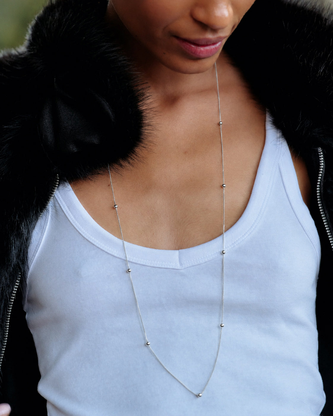 Stud Necklace Silver