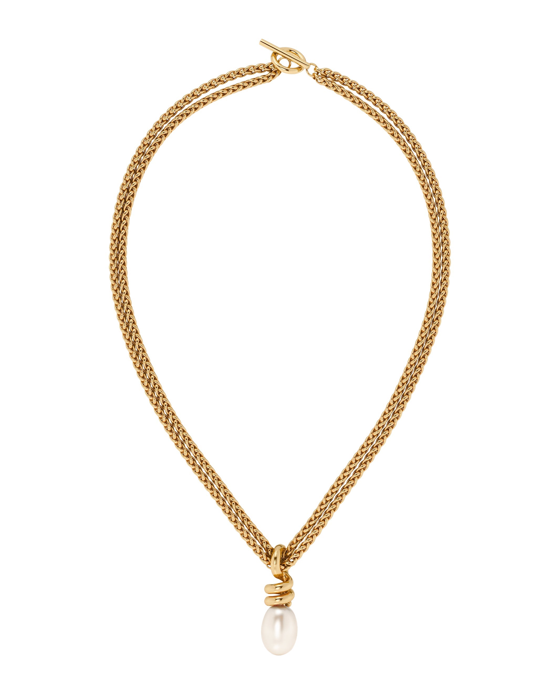 Swivel Necklace Pearl L Gold Edblad NZ