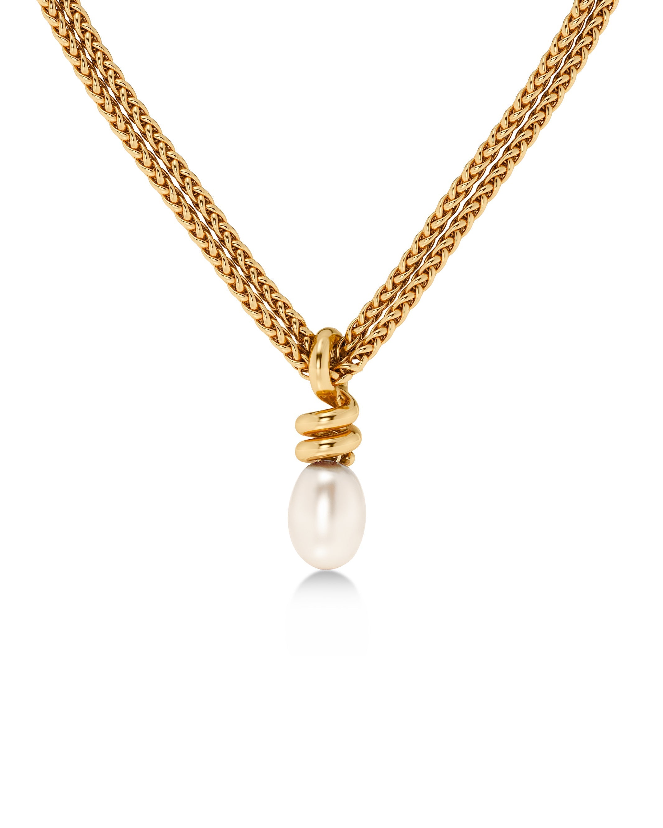 Swivel Necklace Pearl L Gold Edblad NZ