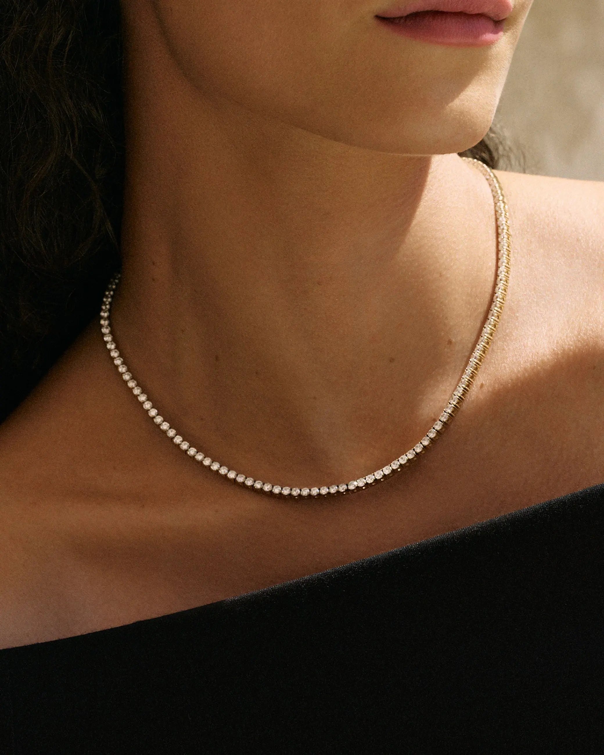 Tennis Necklace Gold Edblad