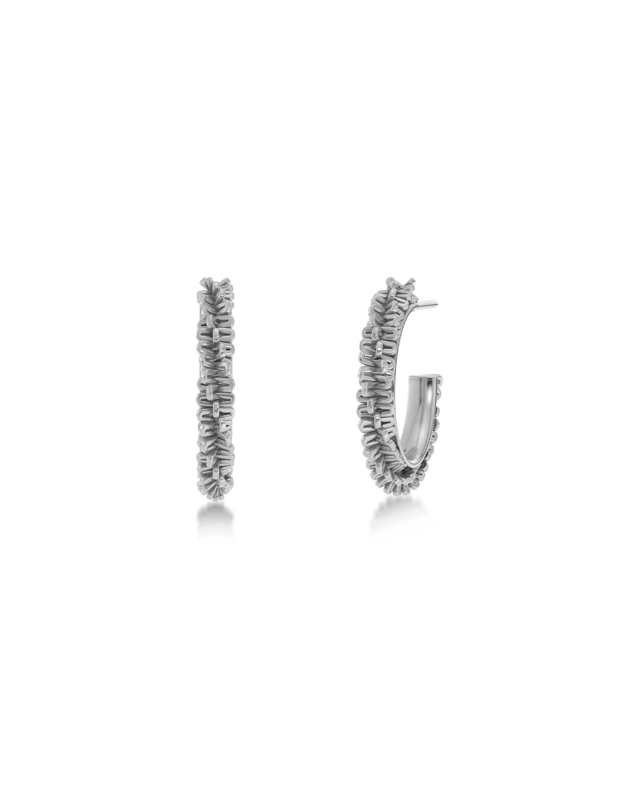 Tinsel Creoles S Silver