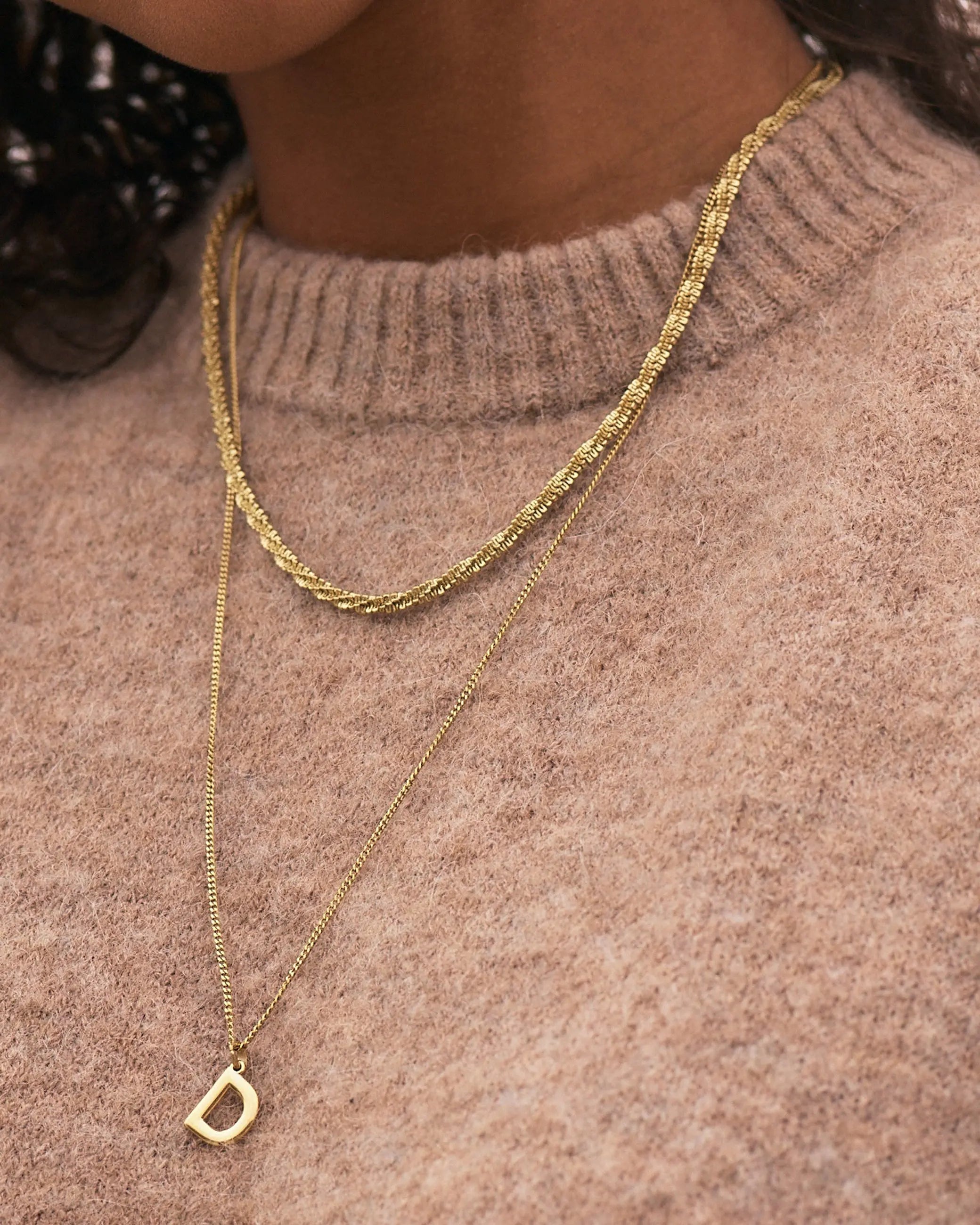 Tinsel Necklace 45 cm Gold Edblad