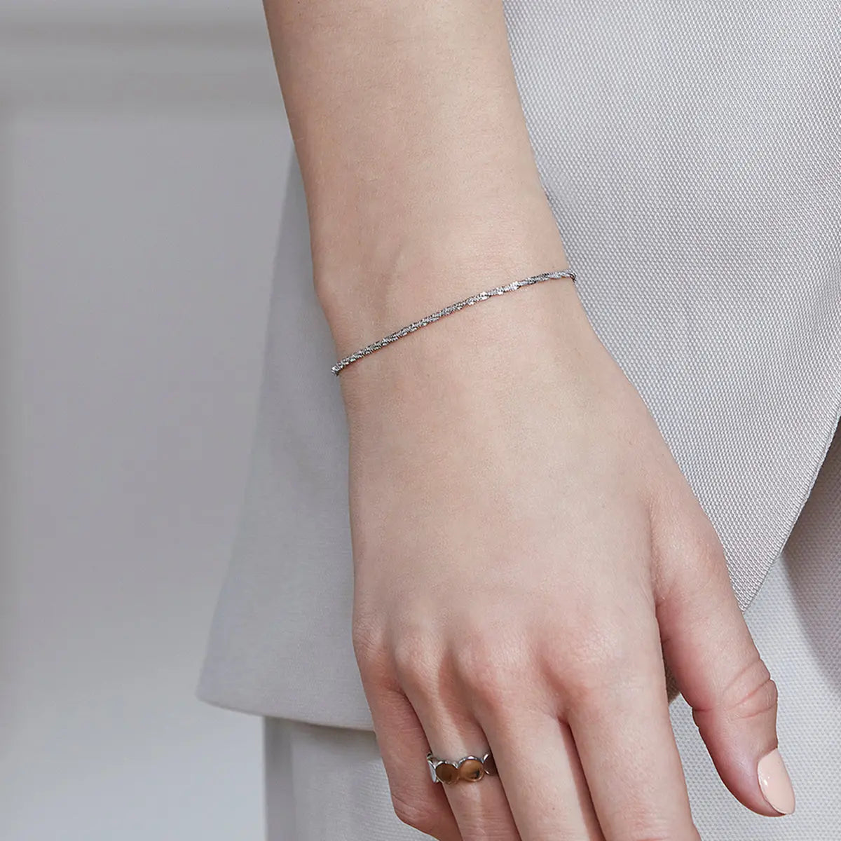 Tinsel Thin Bracelet Silver Edblad