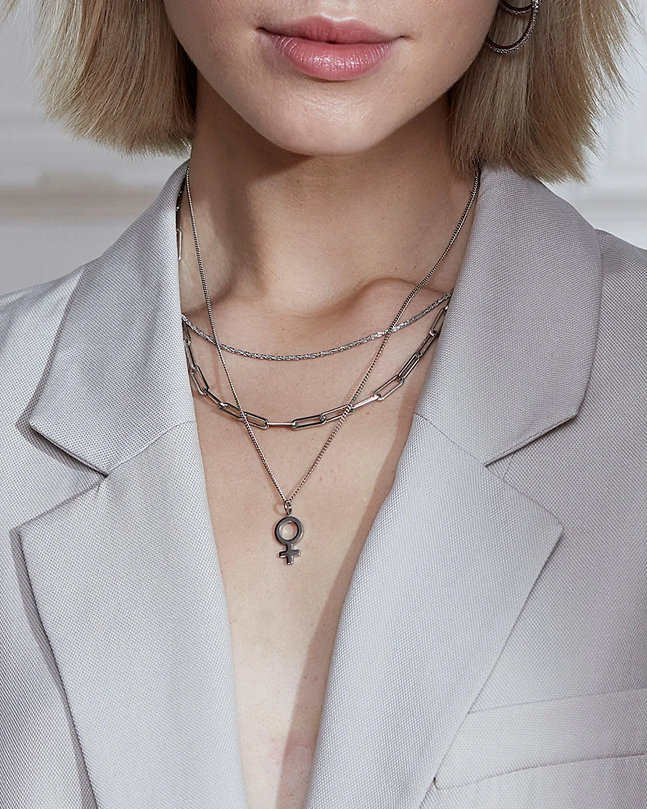 Tinsel Thin Necklace Steel Edblad