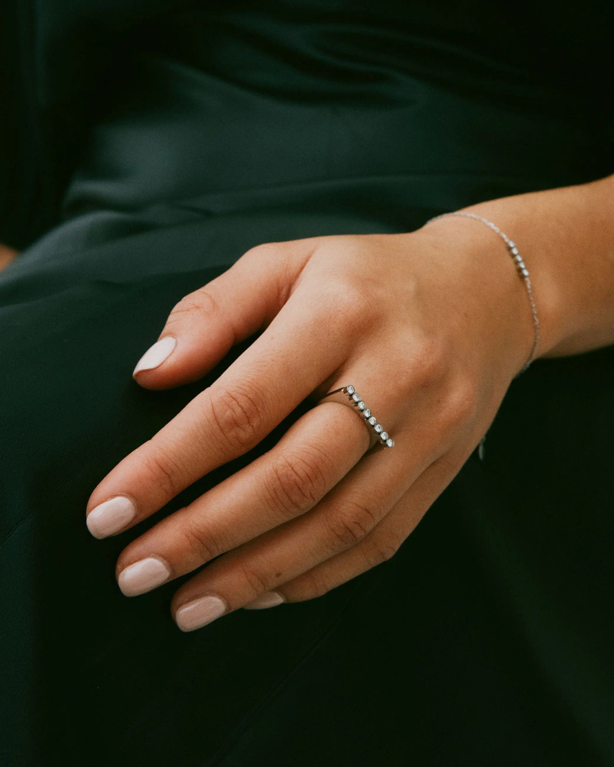 Twiggy Ring CZ Steel Edblad NZ