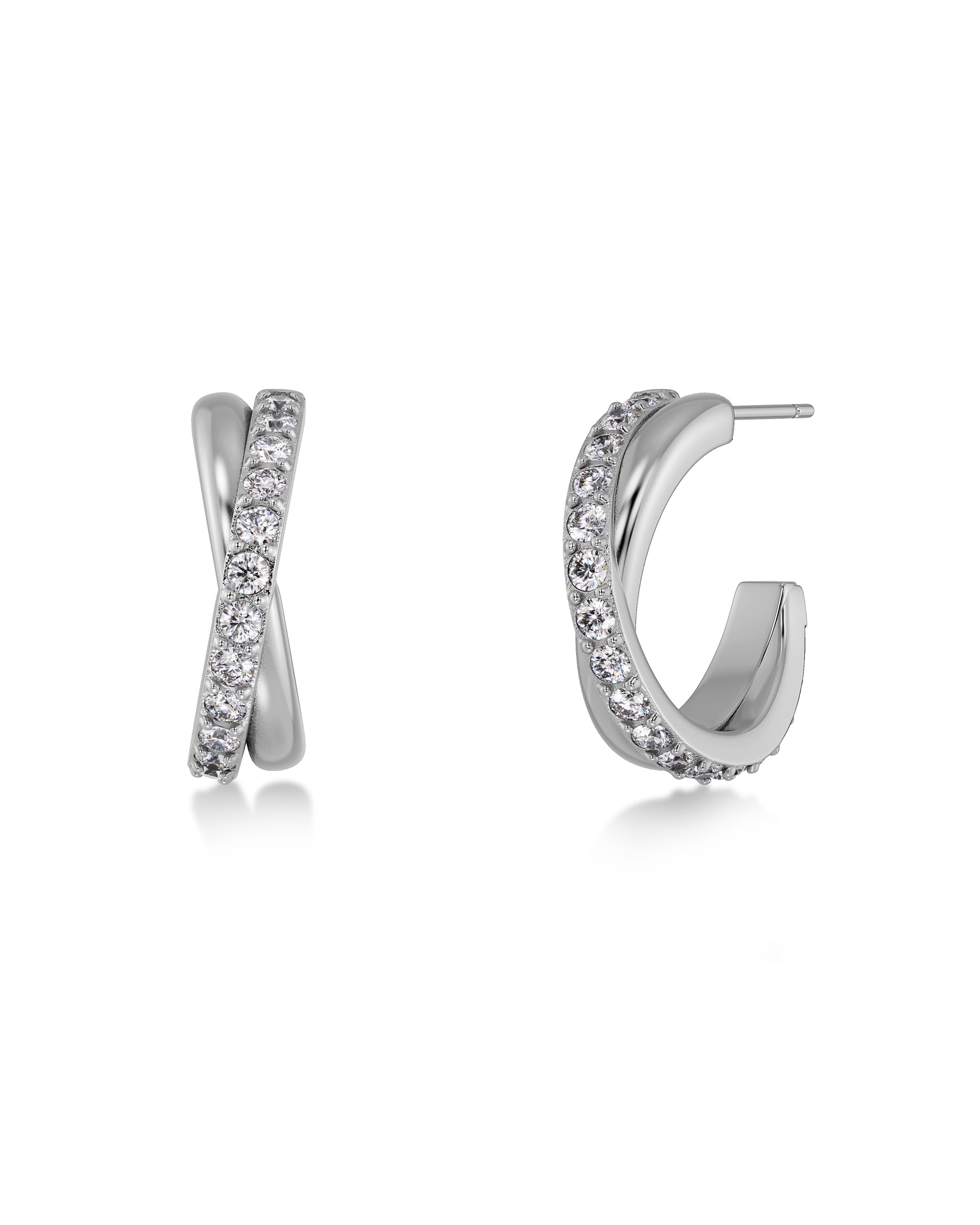 Twin Sterling Silver Hoop Earrings