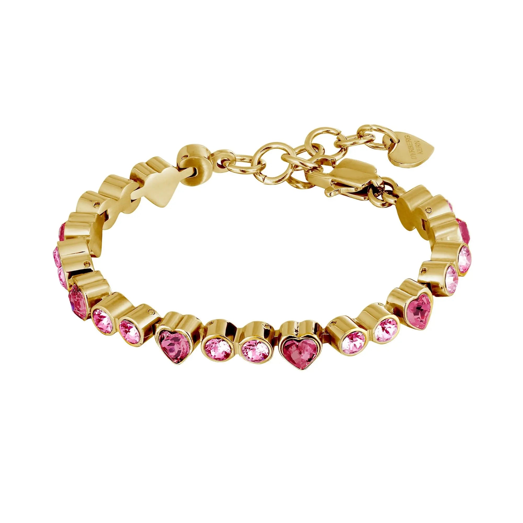 heart shaped crystal tennis bracelet