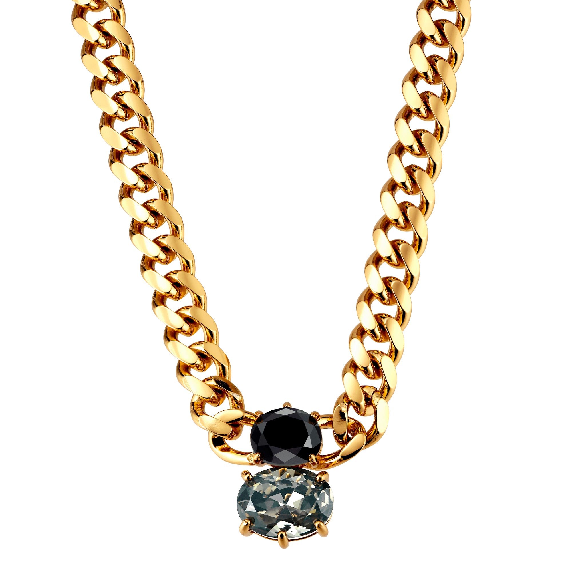 Holl Gold Necklace – Black / Grey