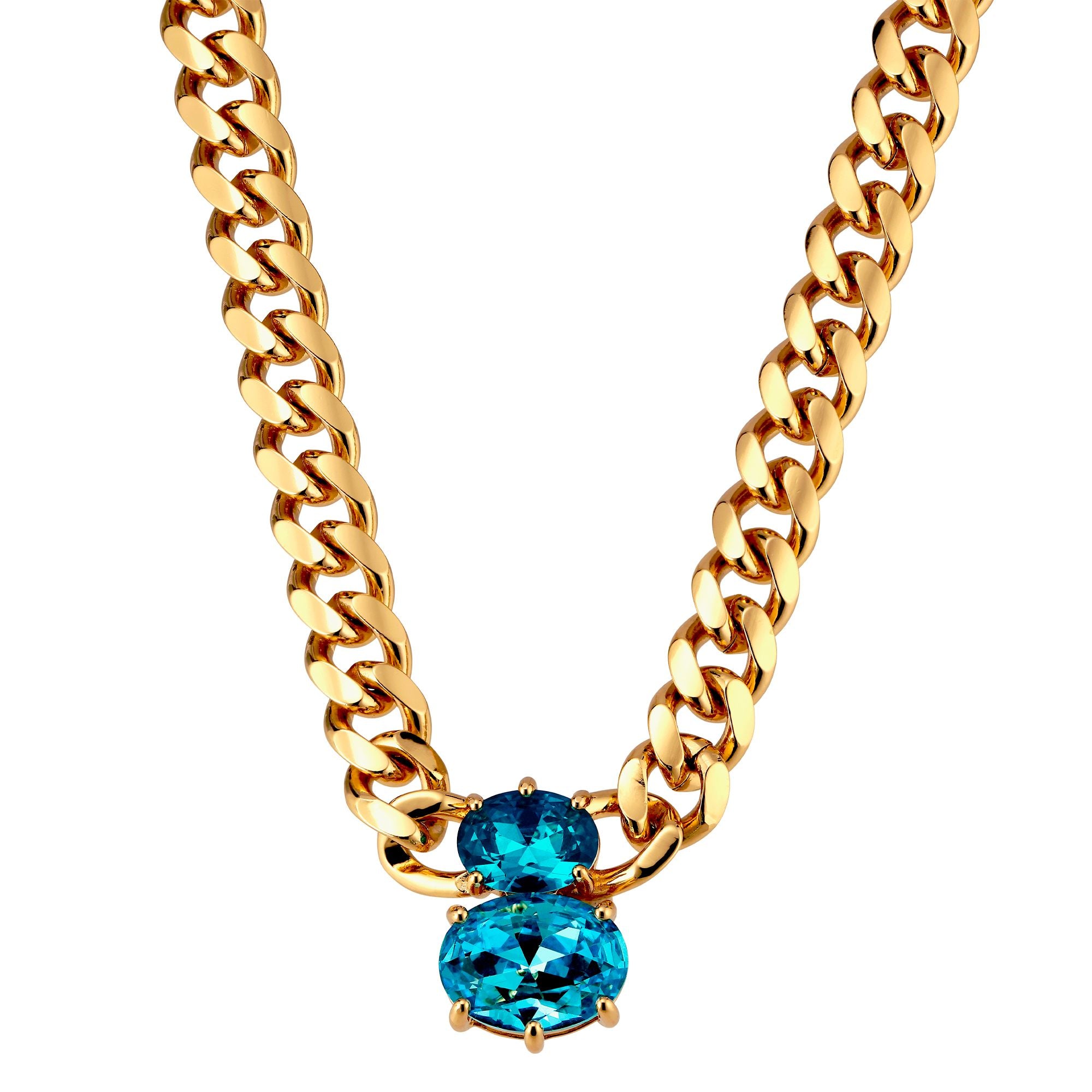 Holl Gold Necklace – Petrol