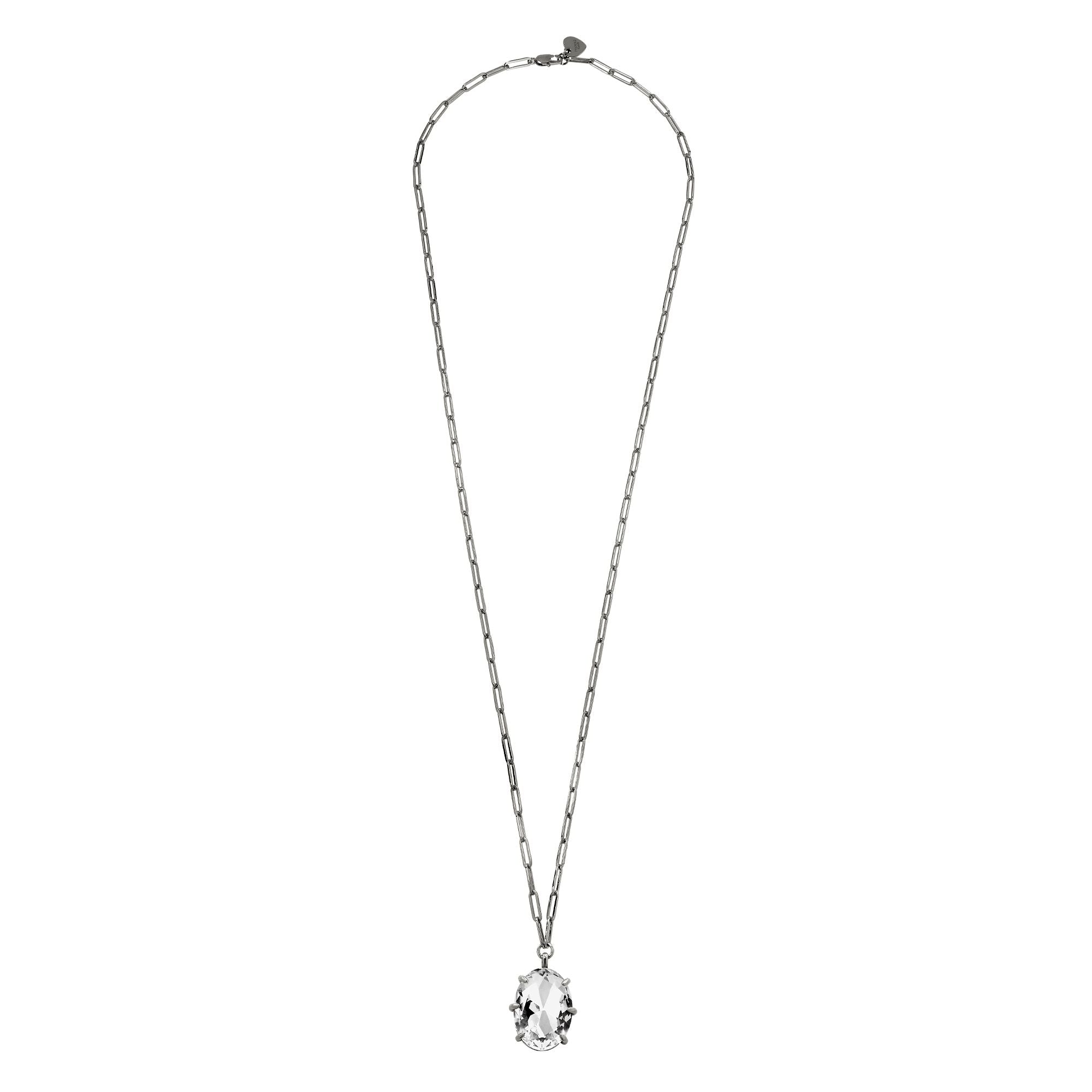 Kally Silver Necklace – Crystal