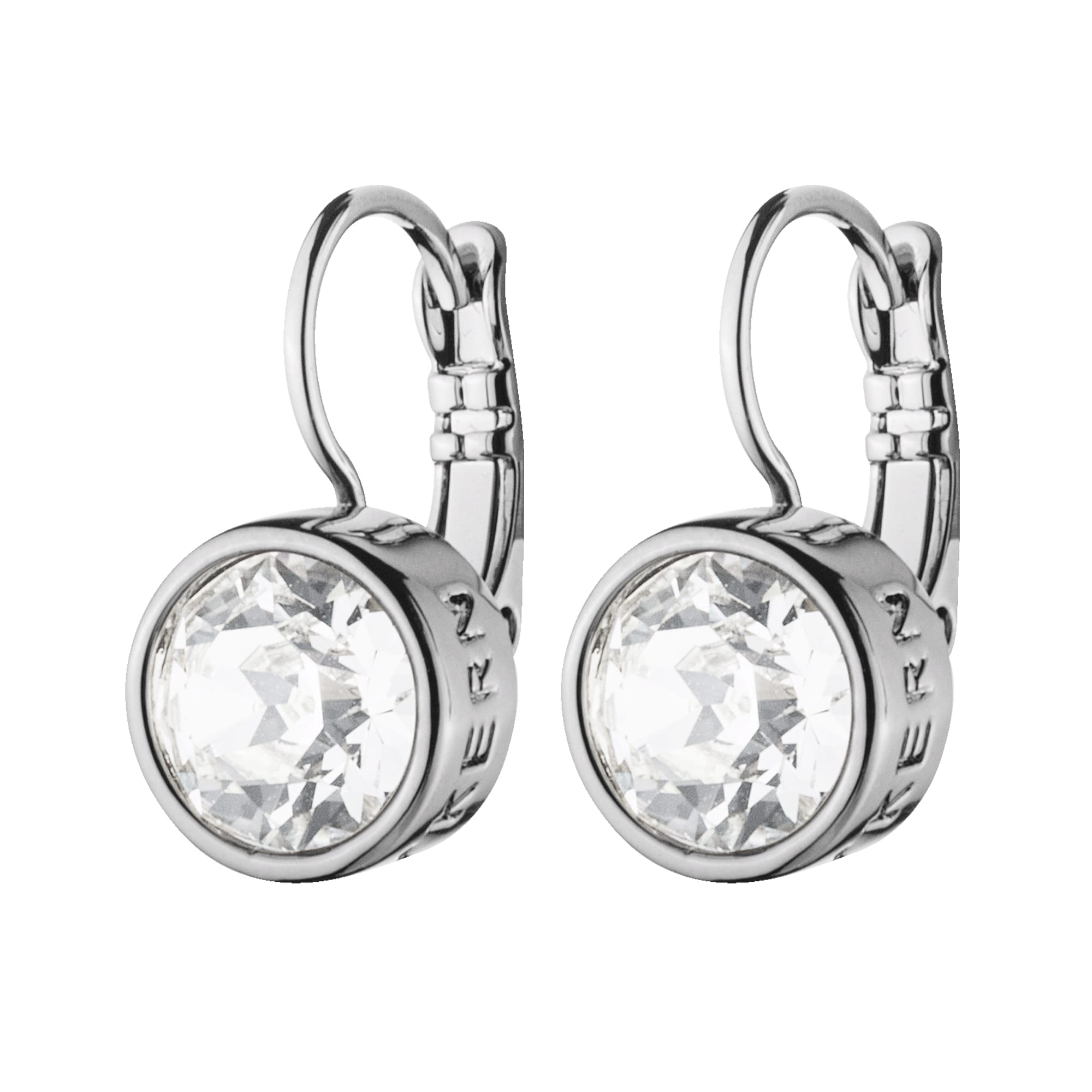 Louise Silver French Hook Earrings – Clear Crystal Crystal
