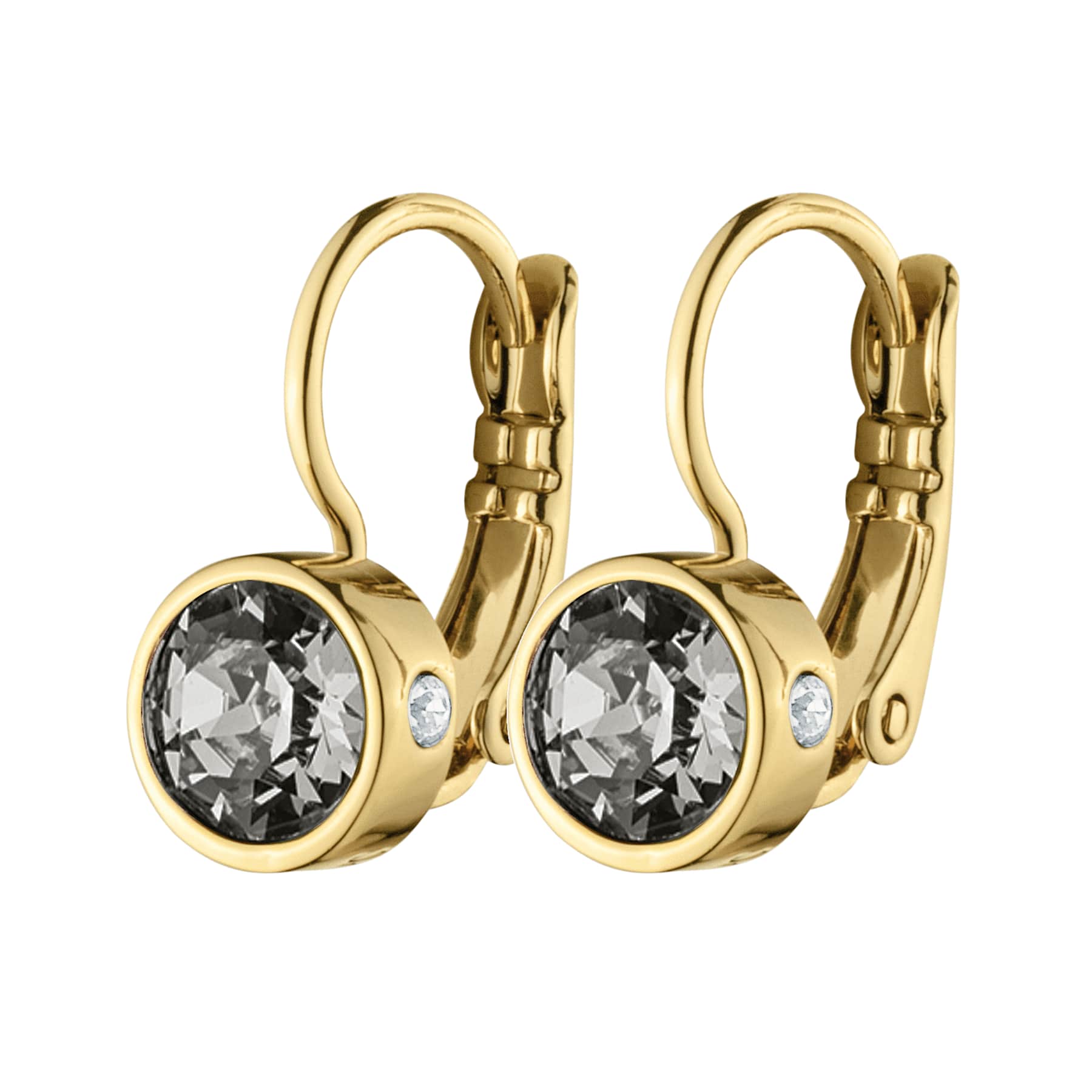 Madu Gold Earrings, Grey