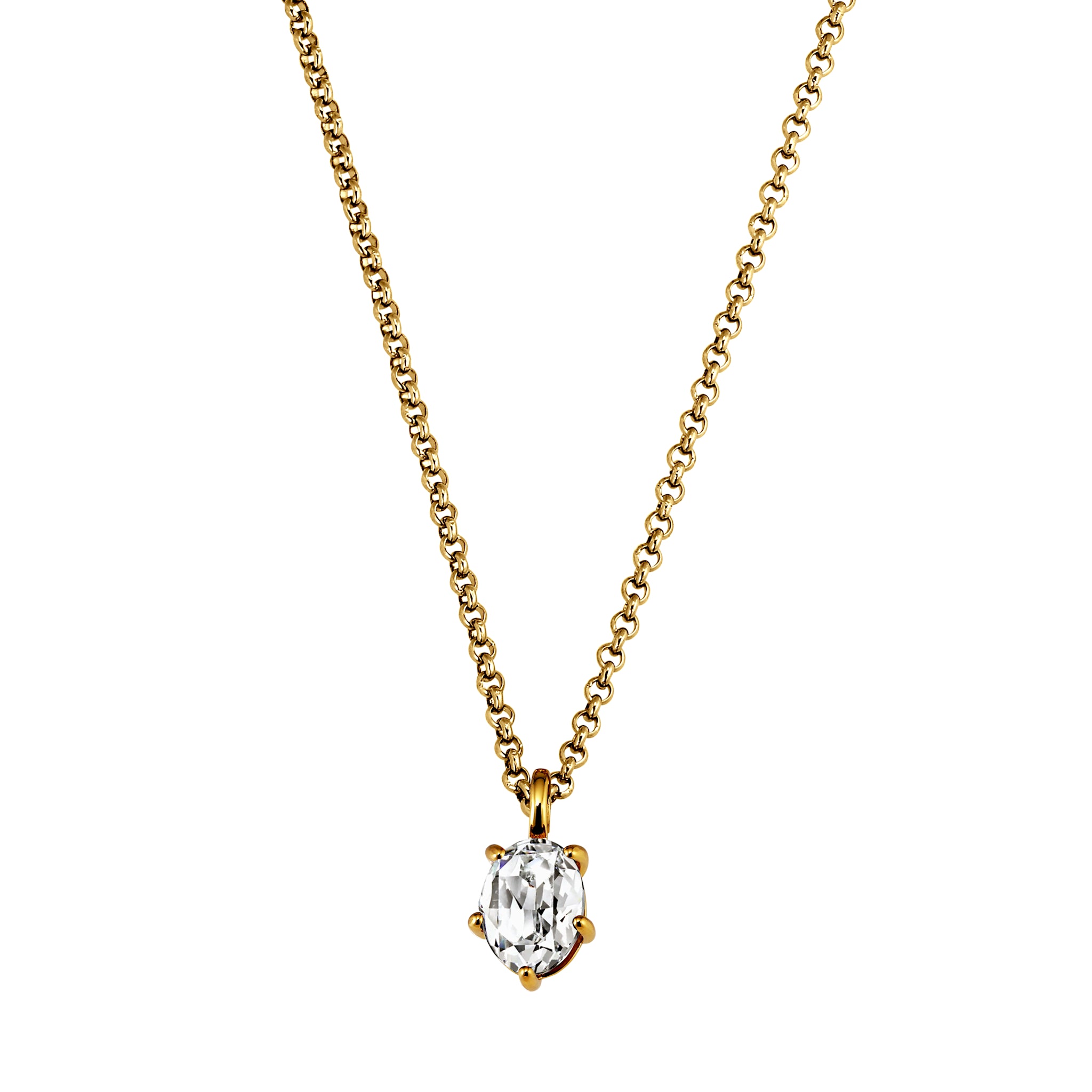 Orb Gold Necklace – Crystal