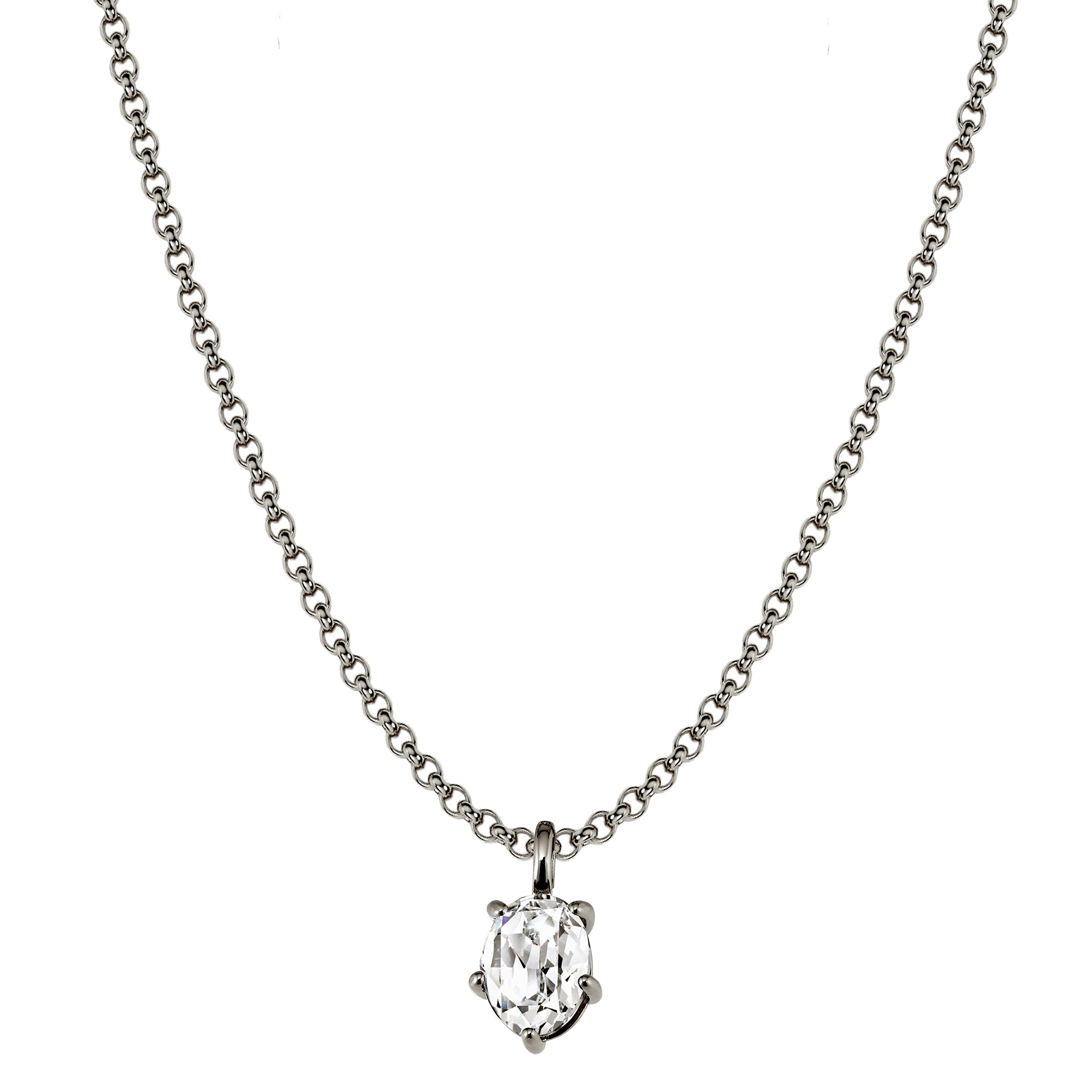 Orb Silver Necklace – Crystal