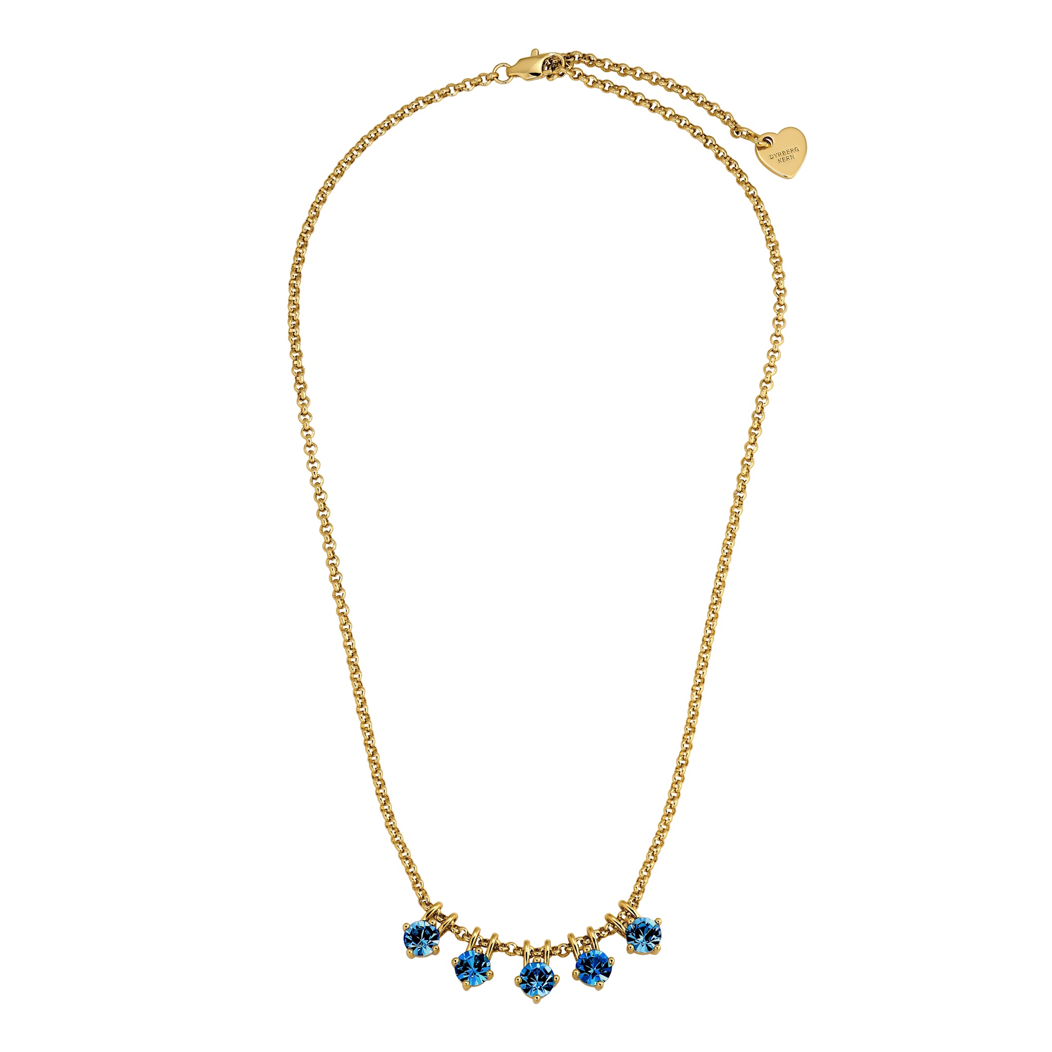 Phila Gold Pendant Necklace – Petrol