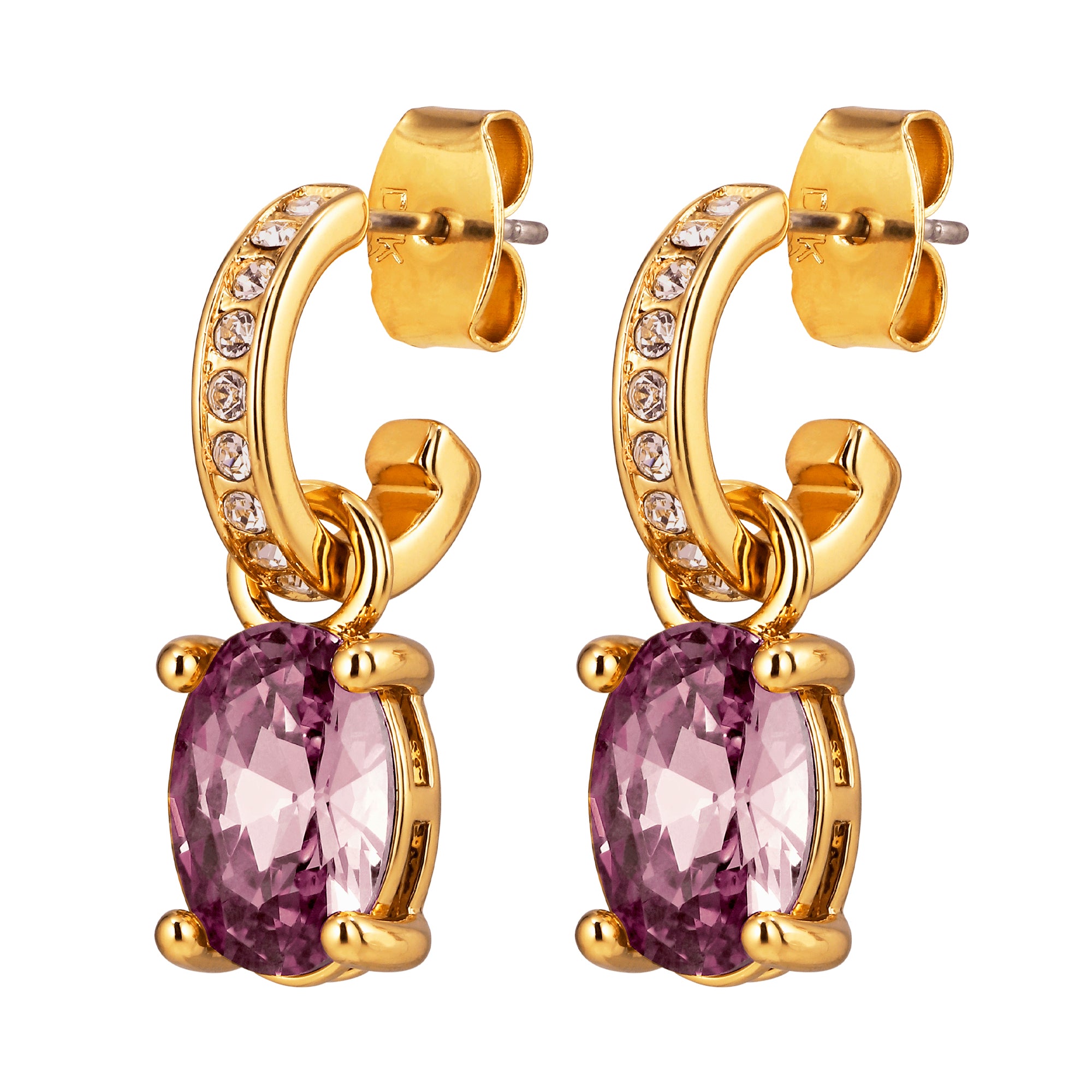 Solene Gold Stud Earrings – Vintage Rose / Golden