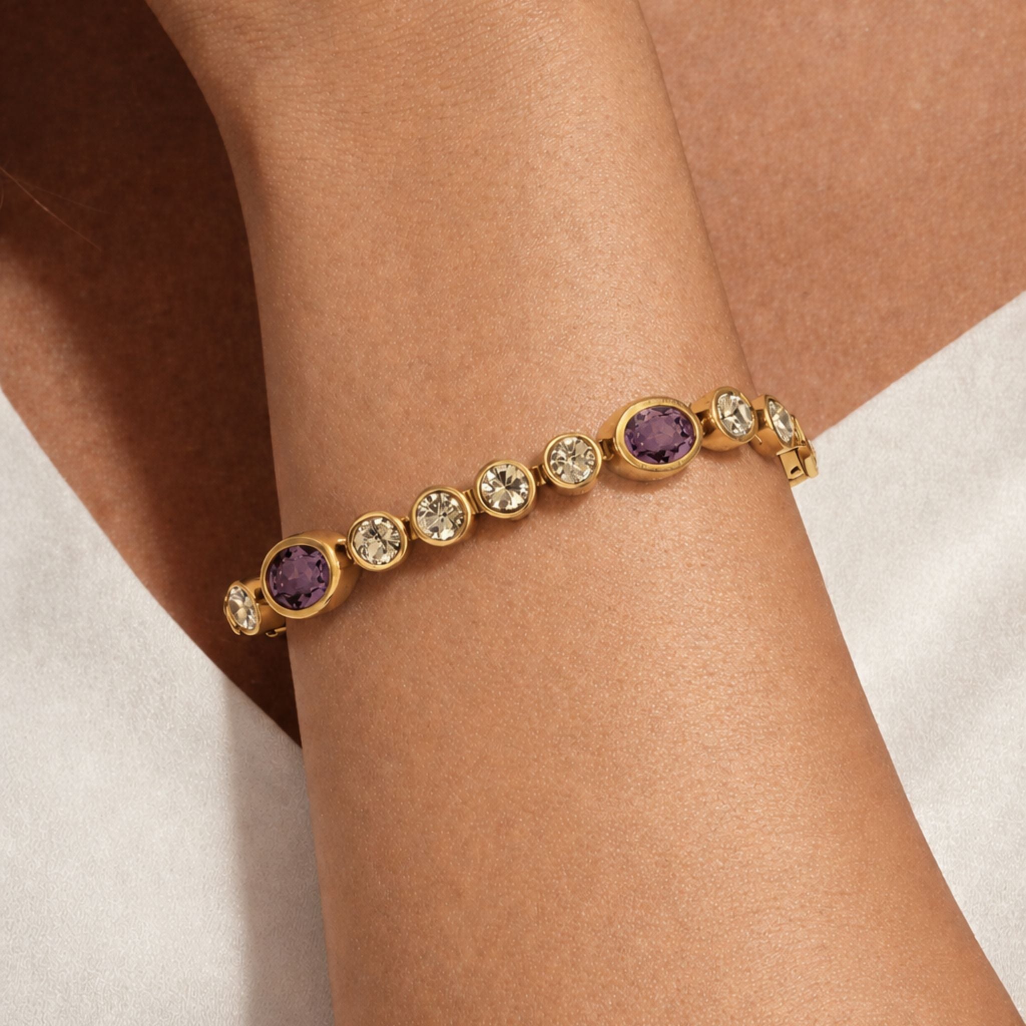 Sophia Gold Tennis Bracelet – Golden Rose