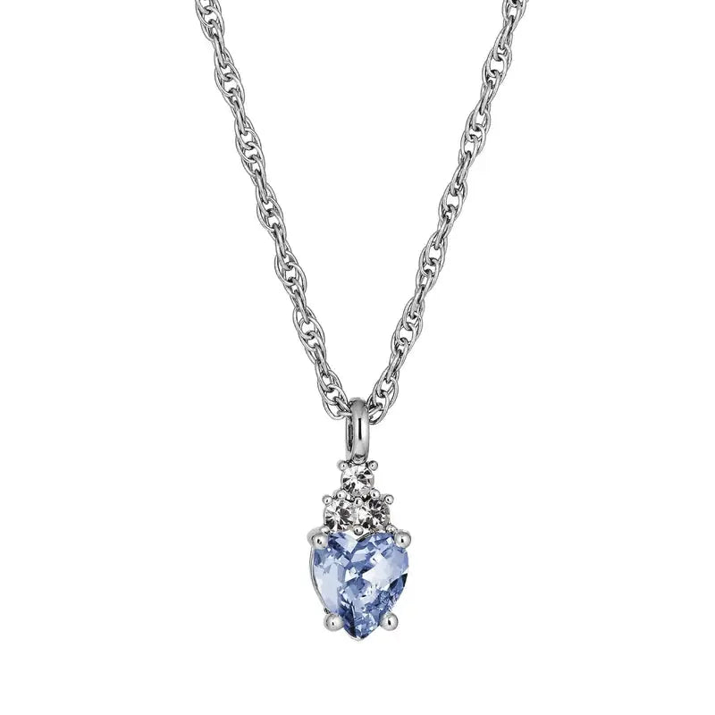 Spira Shiny Silver Pendant Necklace, Light Blue Dyrberg/Kern NZ