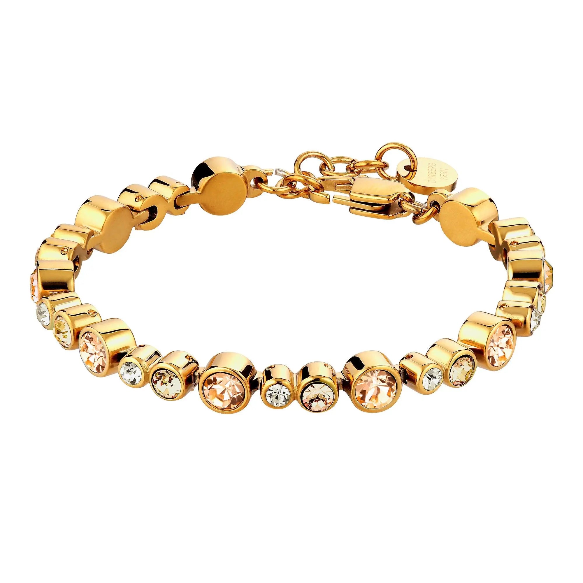 Teresia Gold Tennis Bracelet - Peach Dyrberg/Kern NZ