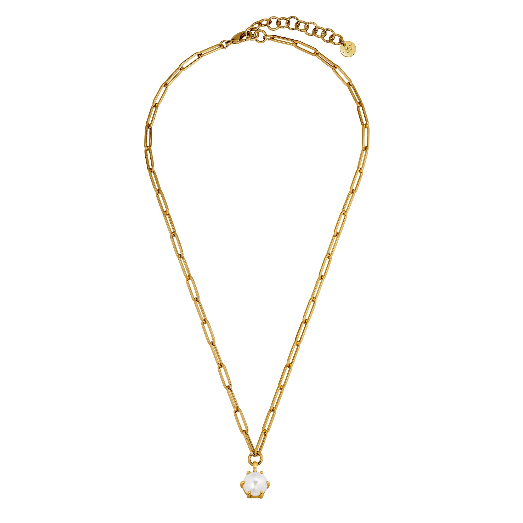 Tessa Gold Pendant Necklace – Petrol