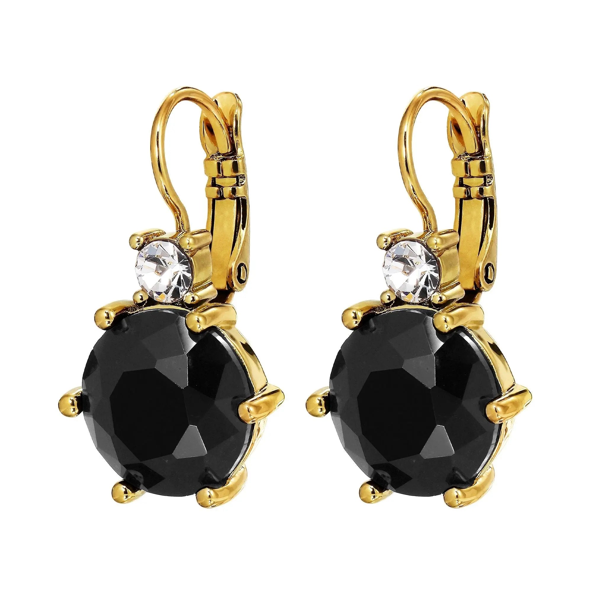 Begonia Gold Earrings - Black - Dyrberg/Kern NZ