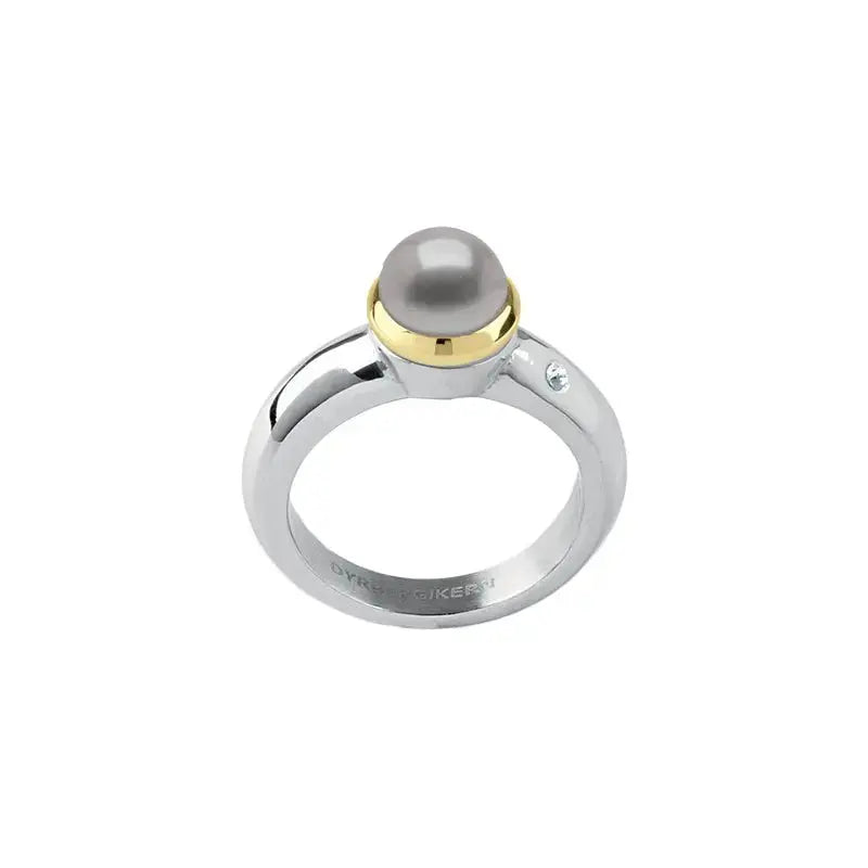 Bud Shiny Silver Interchangeable Ring Topper - Grey - Dyrberg/Kern NZ