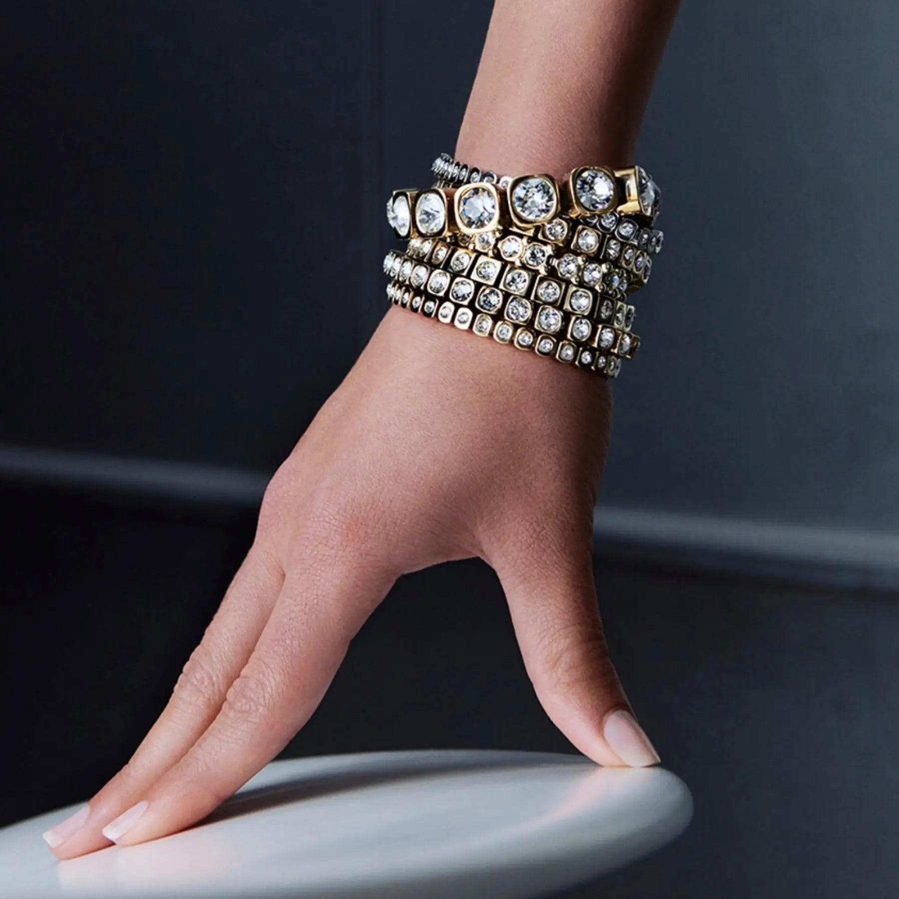 Cory Shiny Silver Tennis Bracelet - Dyrberg/Kern NZ