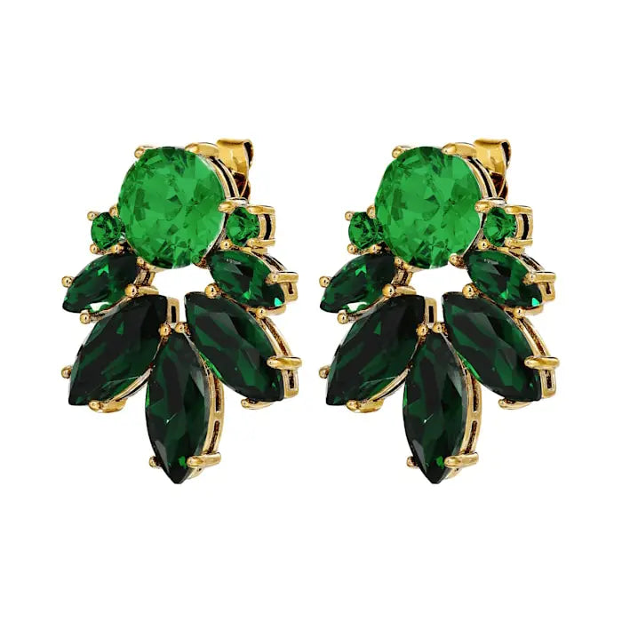 Drago Gold Earrings - Green - Dyrberg/Kern NZ