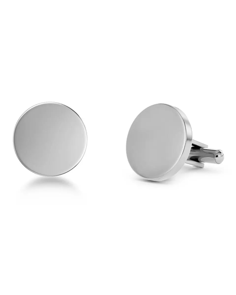 Cufflink Round Silver Edblad