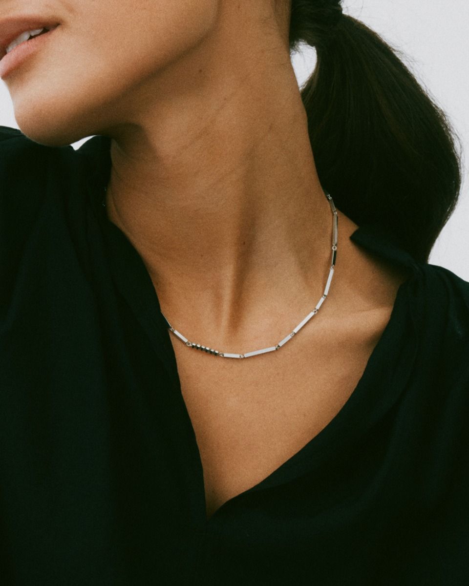Twiggy Silver Necklace – Multi