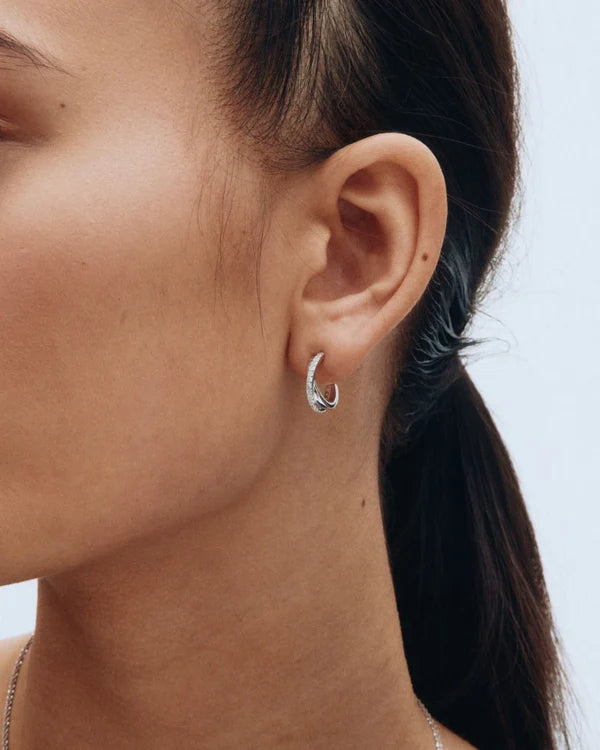 Twin Gold Hoop Earrings
