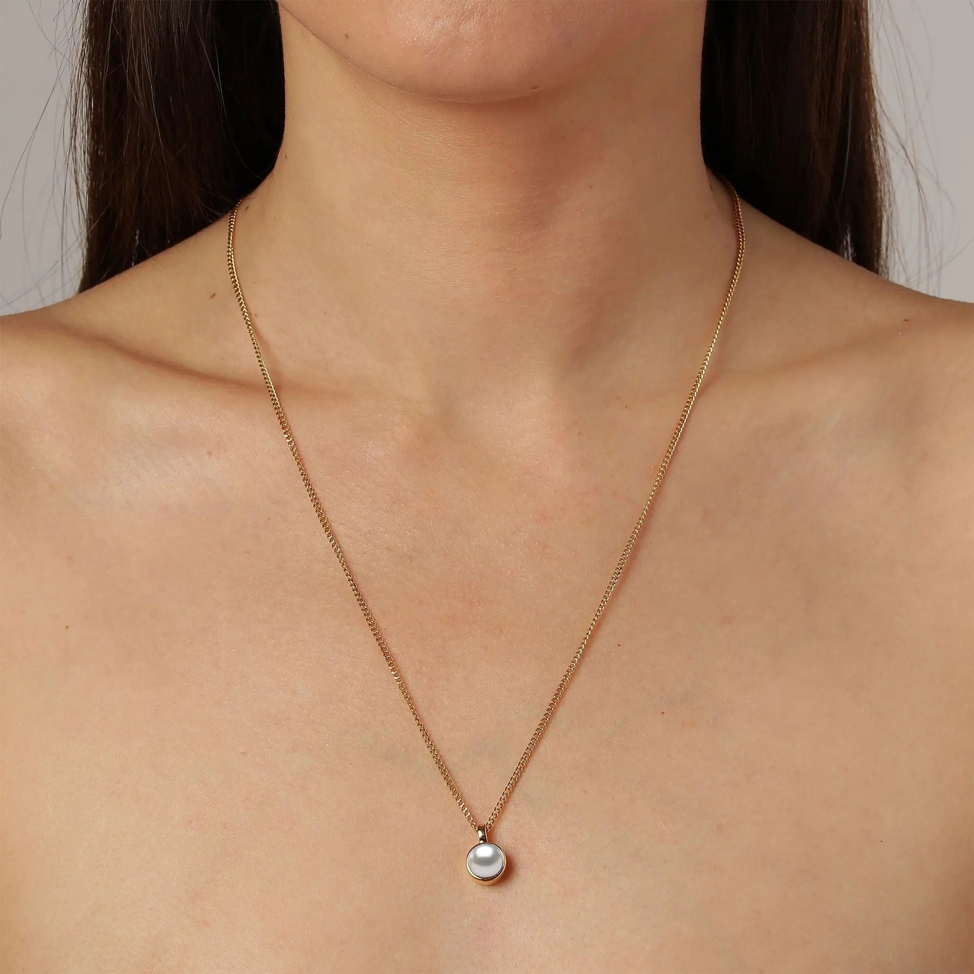 Ette Gold Necklace - White Pearl - Dyrberg/Kern NZ