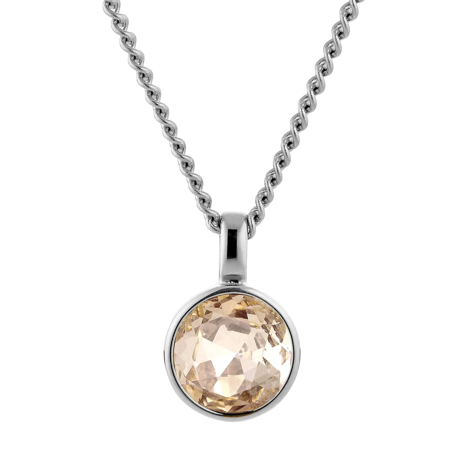 Ette Shiny Silver Necklace - Sand - Dyrberg/Kern NZ