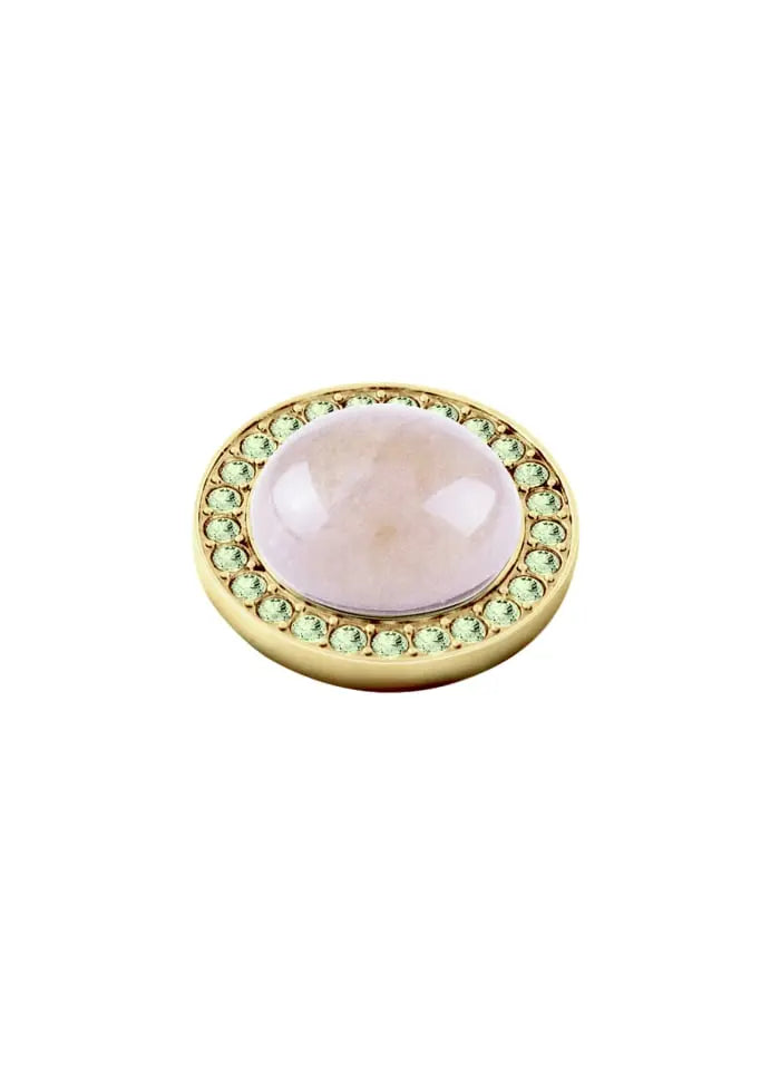 Focus Gold Interchangeable Ring Topper, Rose / Light Green Dyrberg/Kern NZ