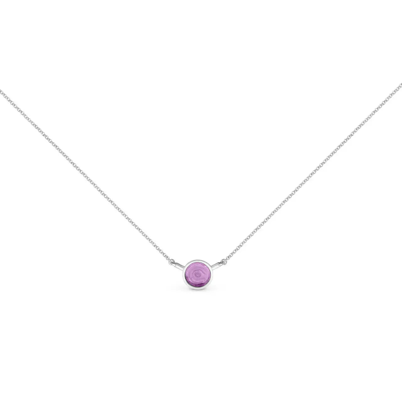 Gaudi Silver Necklace Pendant Mauve - Dyrberg/Kern NZ