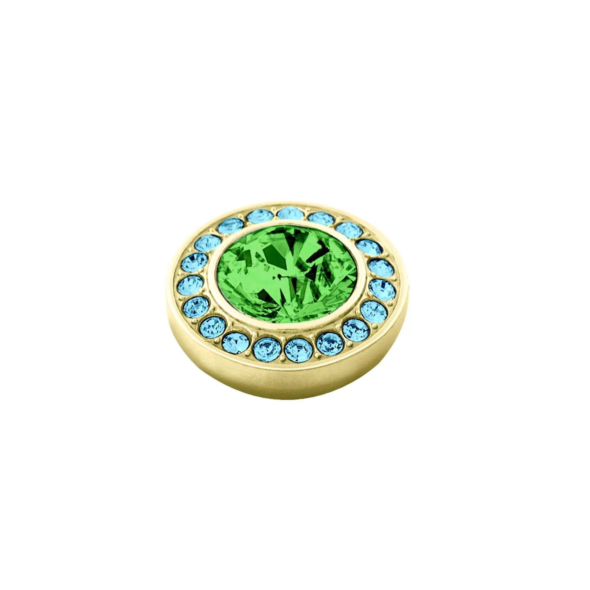 Grace Gold Interchangeable Ring Topper - Green/ Aqua - Dyrberg/Kern NZ