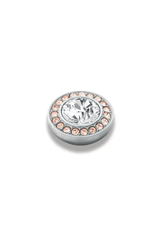 Grace Shiny Silver Interchangeable Ring Topper - Rose - Dyrberg/Kern NZ